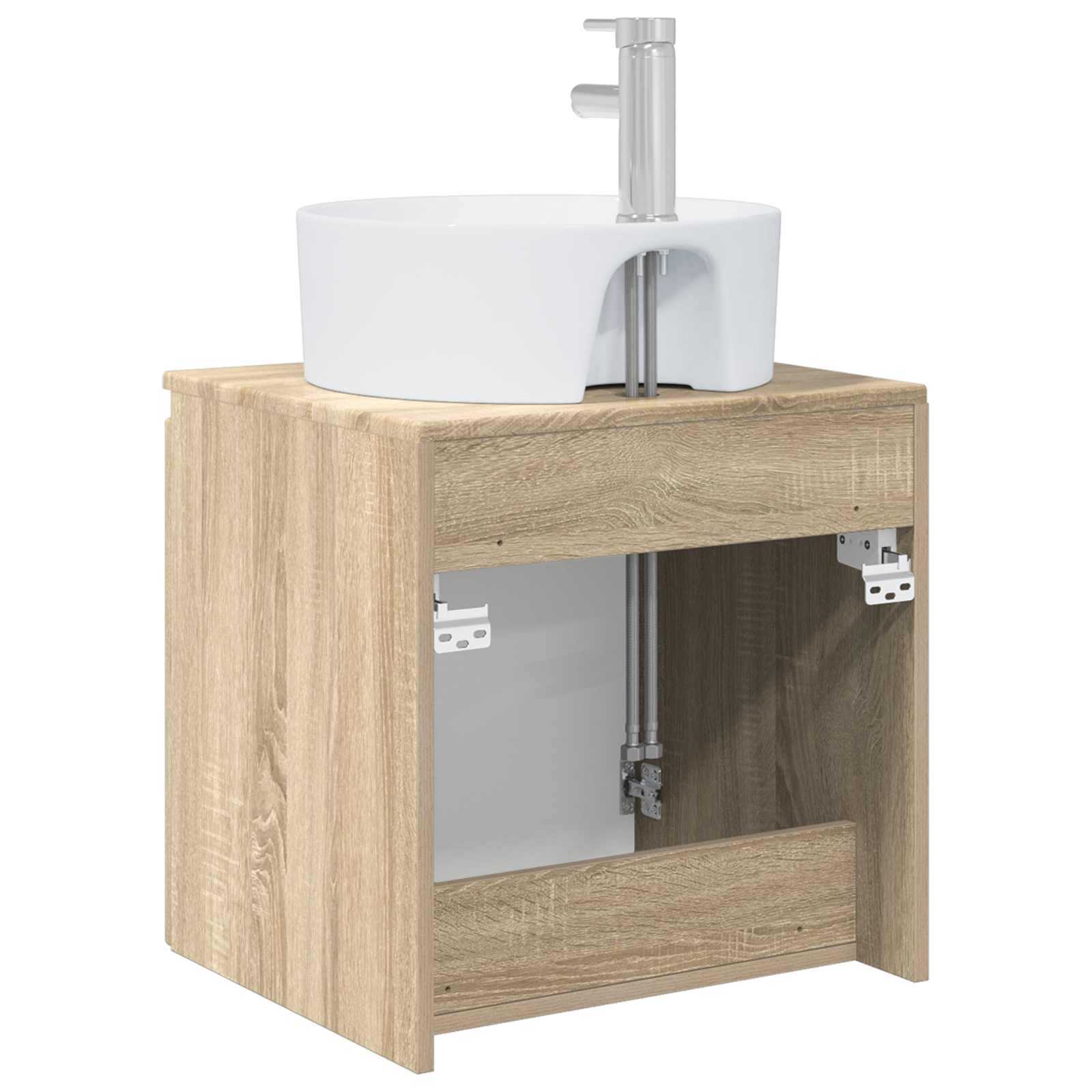 Vanité de lavabo mural Chêne Sonoma 49,5 x 44,5 x 65 cm