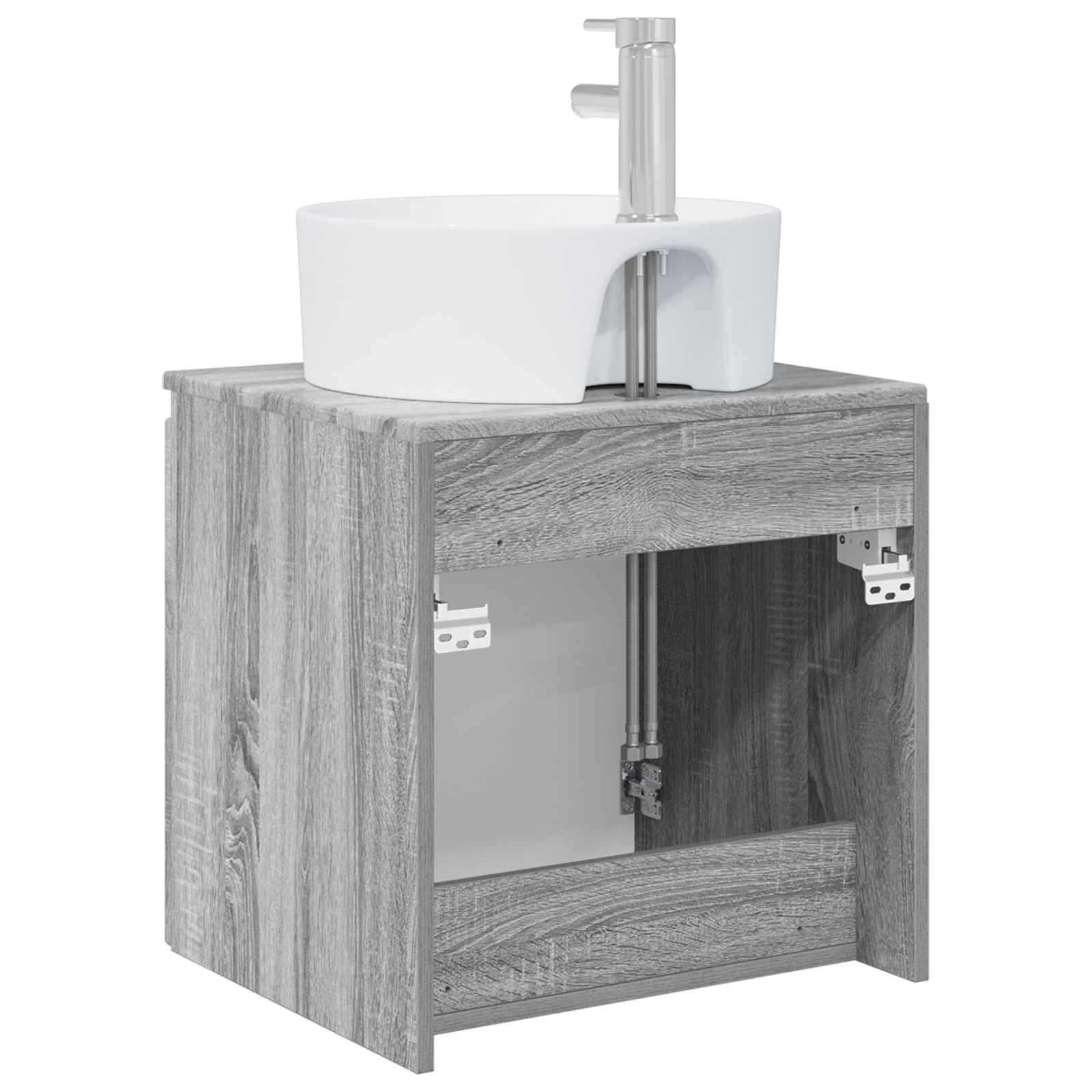 Vanité de lavabo mural Sonoma gris 49,5 x 44,5 x 65 cm