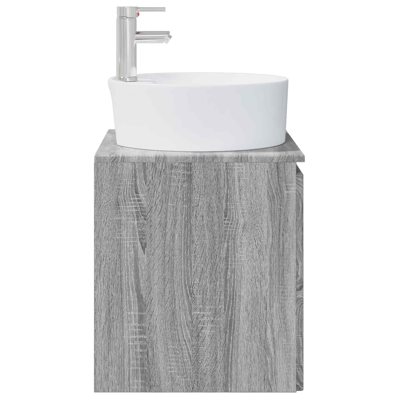 Vanité de lavabo mural Sonoma gris 49,5 x 44,5 x 65 cm