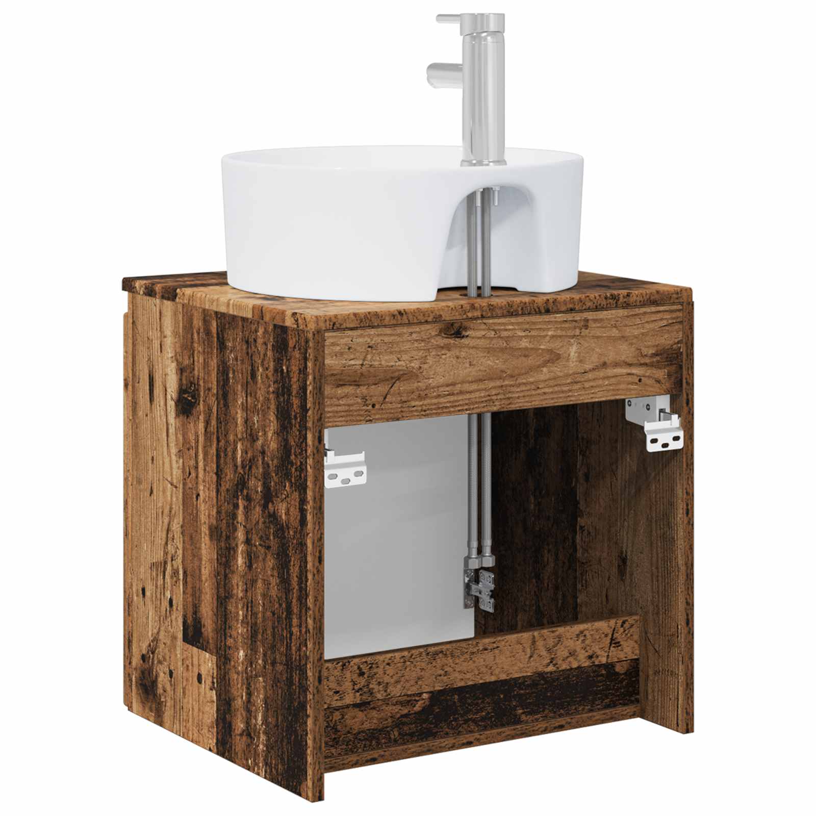 Vanité de lavabo mural Bois ancien 49,5 x 44,5 x 65 cm