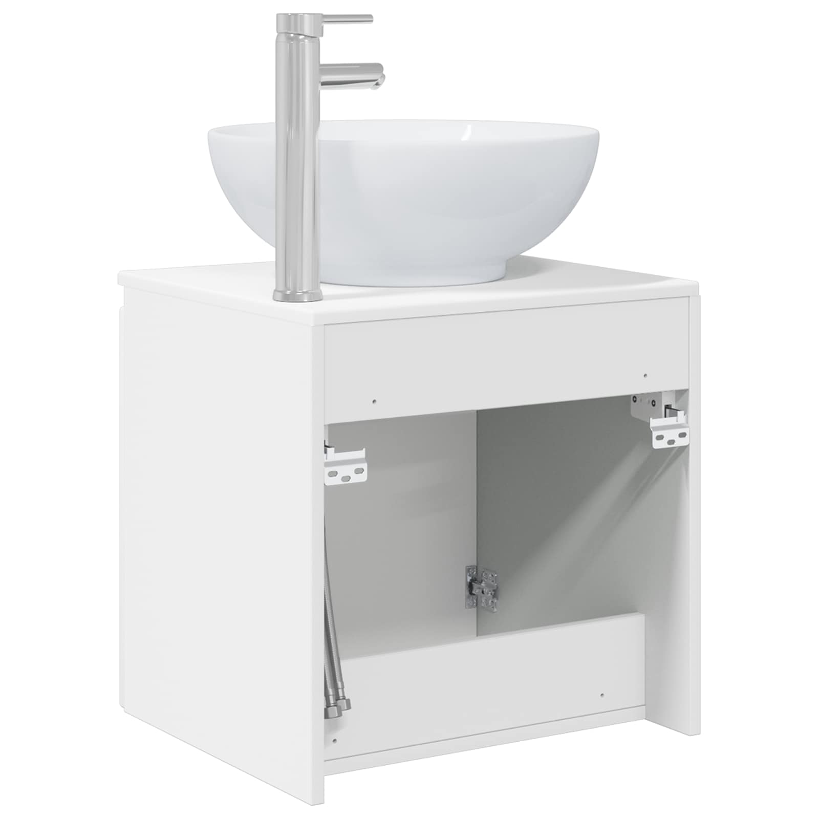 Vanité de lavabo mural Blanc 49,5 x 44,5 x 65 cm