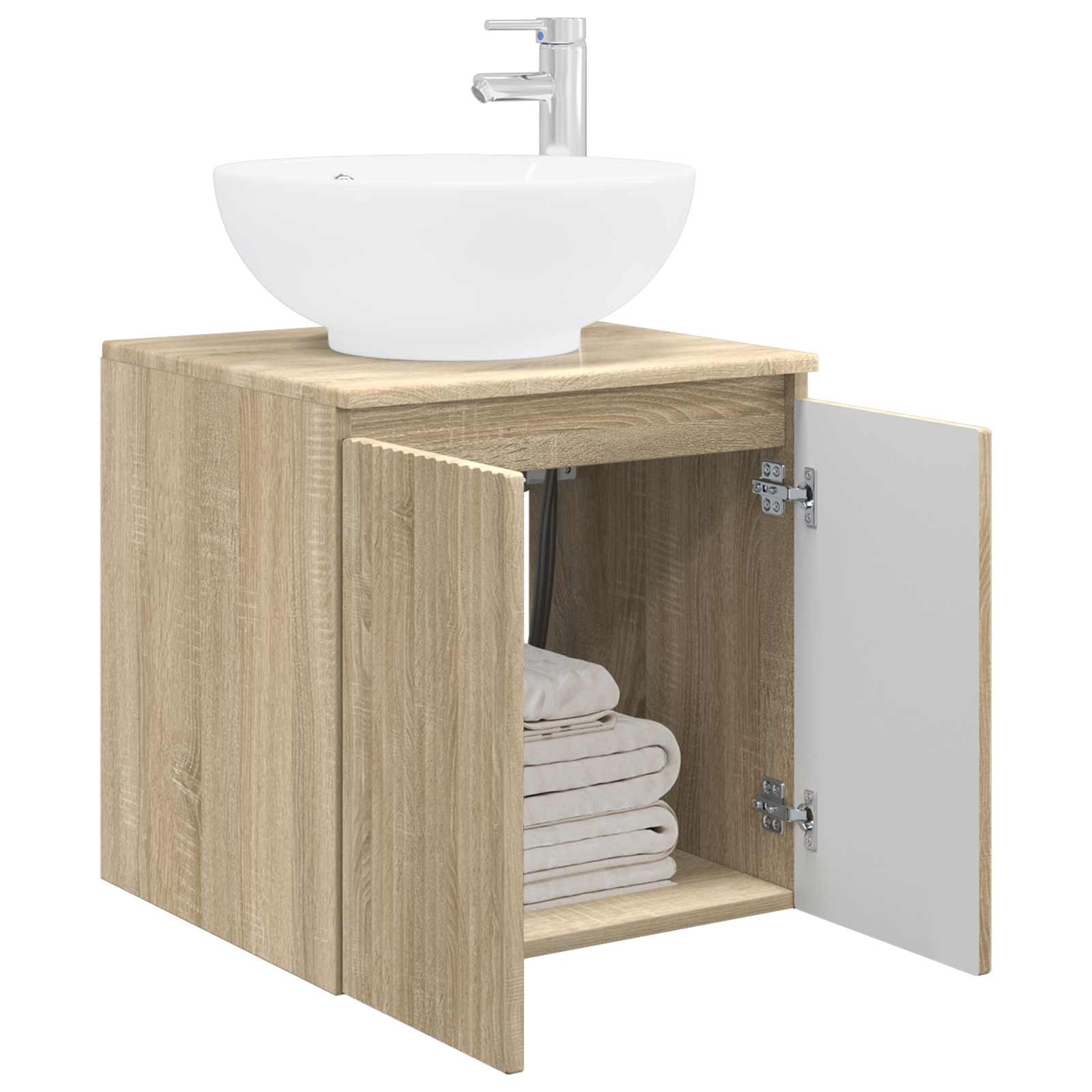 Vanité de lavabo mural Chêne Sonoma 49,5 x 44,5 x 65 cm