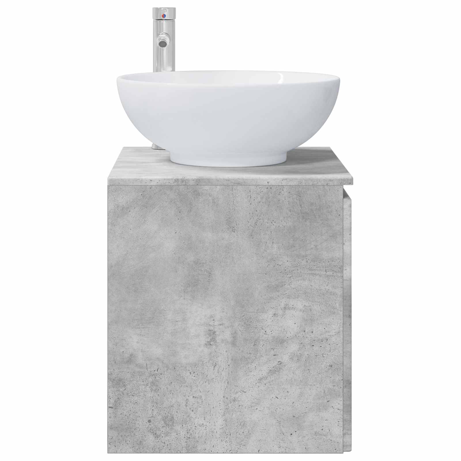 Vanité de lavabo mural Gris béton 49,5 x 44,5 x 65 cm