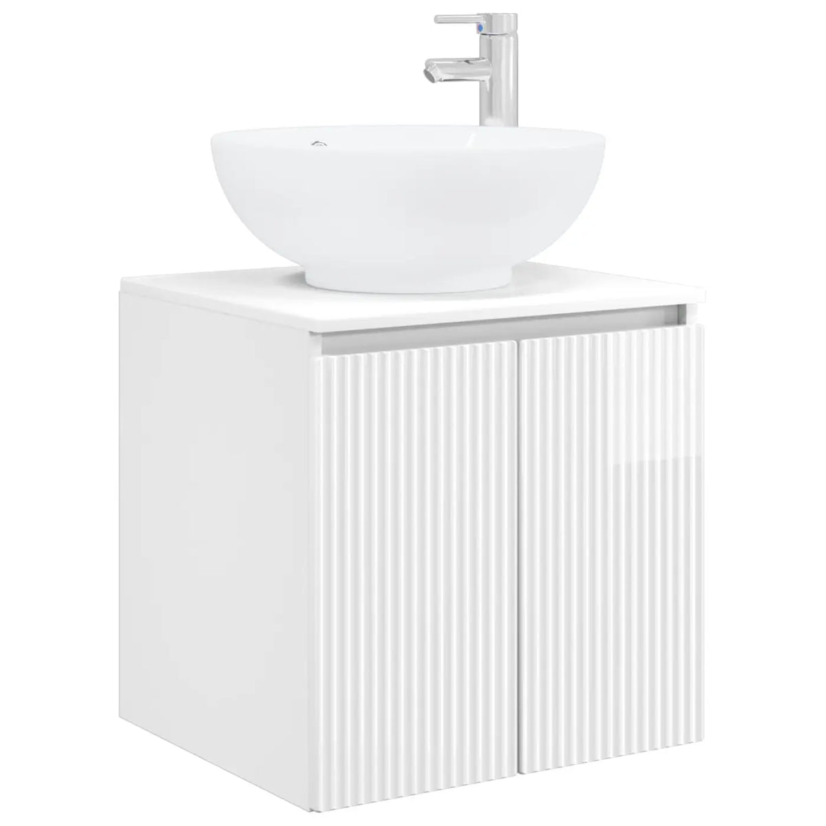 Vanité de lavabo mural Blanc brillant 49,5 x 44,5 x 65 cm - XIOS