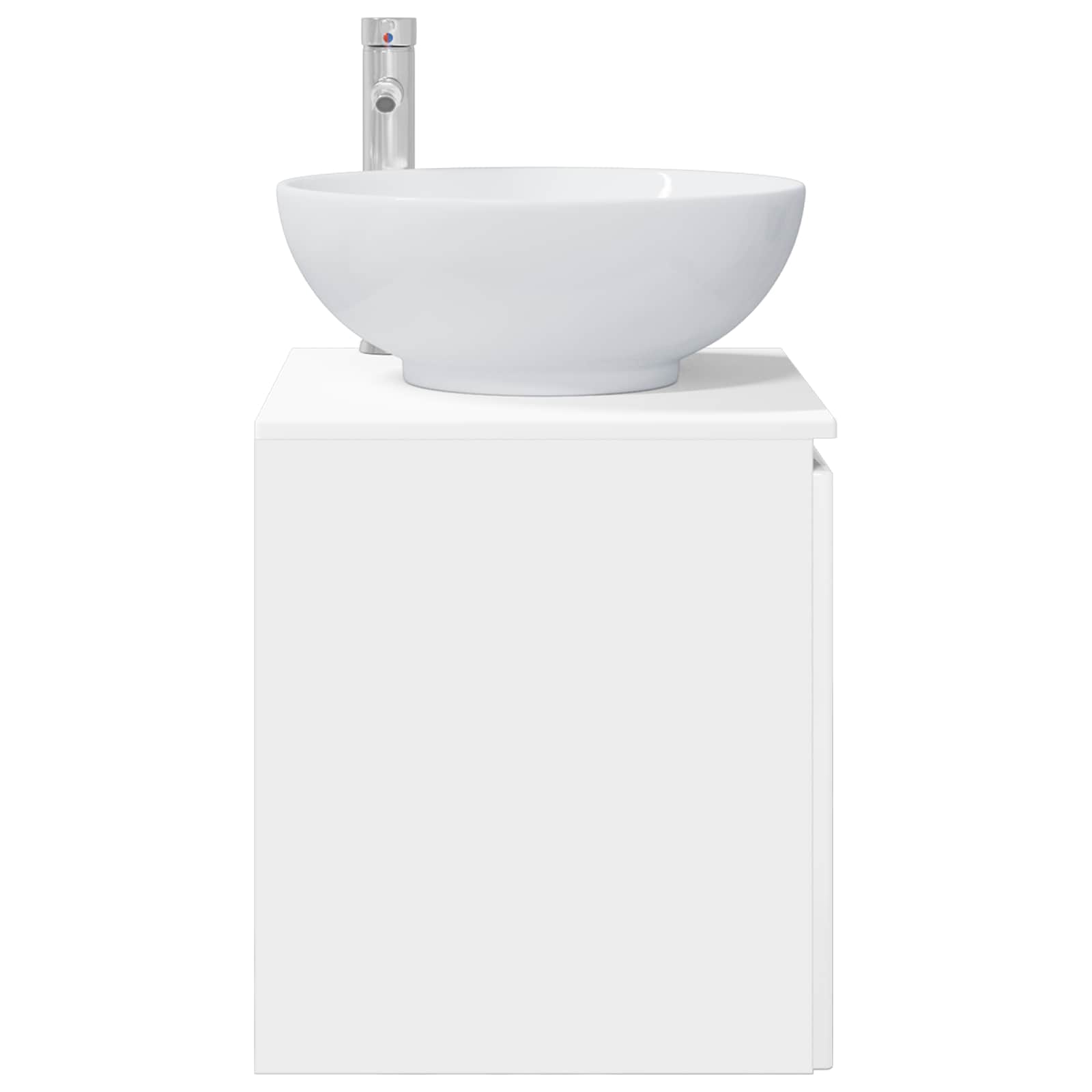 Vanité de lavabo mural Blanc brillant 49,5 x 44,5 x 65 cm