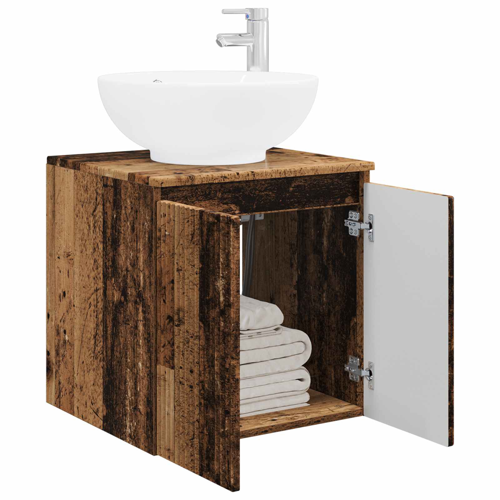 Vanité de lavabo mural Bois ancien 49,5 x 44,5 x 65 cm - XIOS