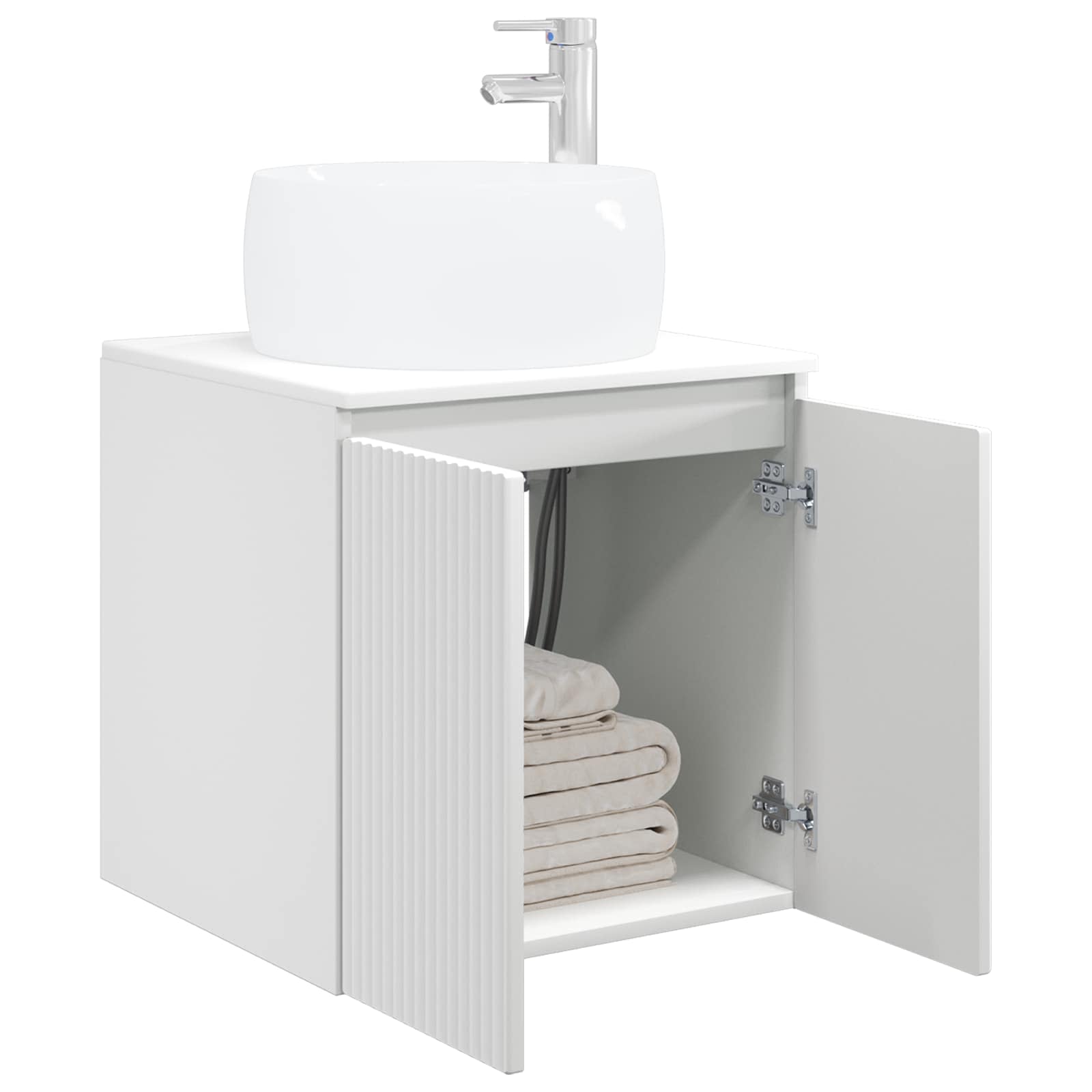 Vanité de lavabo mural Blanc 49,5 x 44,5 x 66 cm