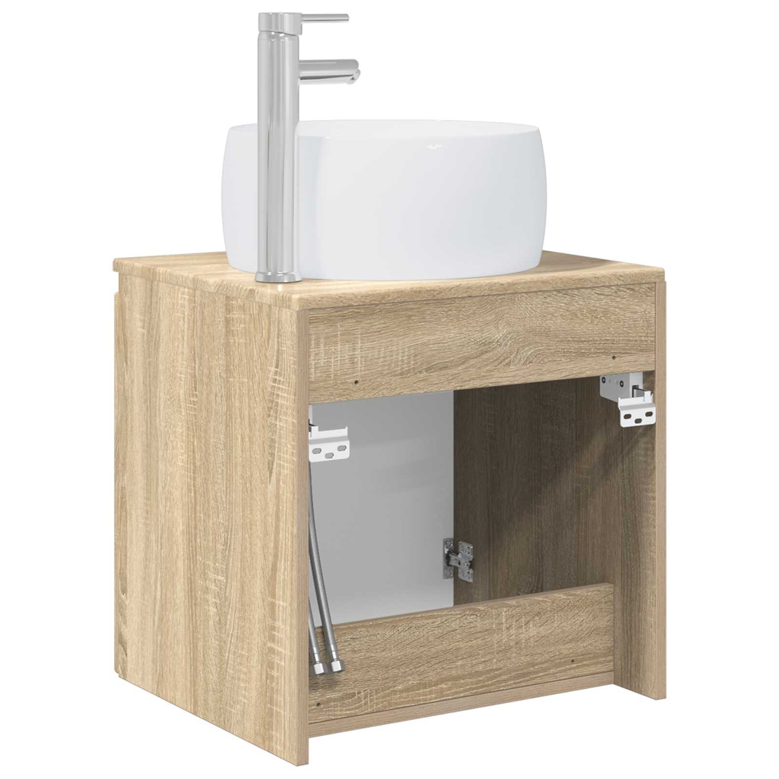 Vanité de lavabo mural Chêne Sonoma 49,5 x 44,5 x 66 cm