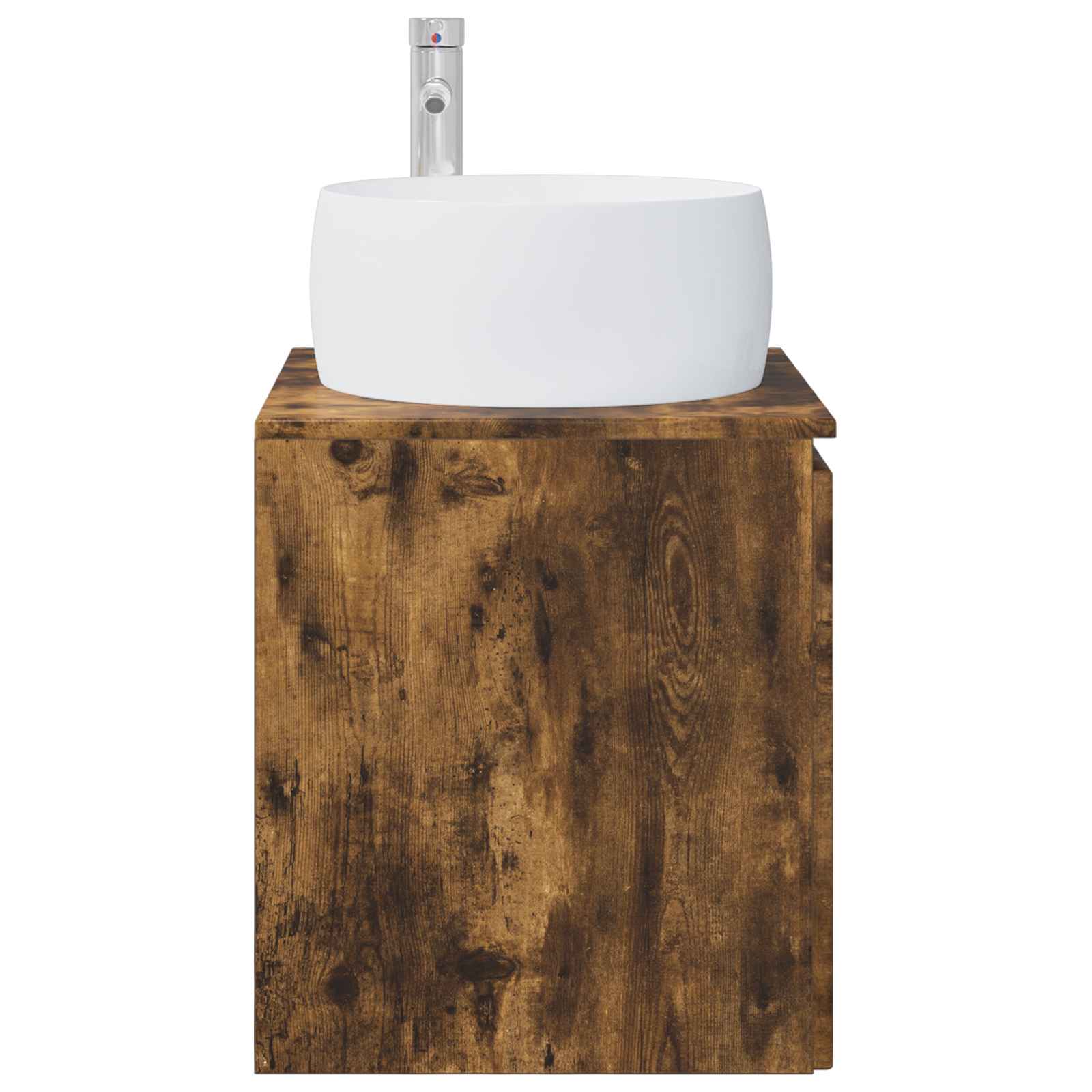 Vanité de lavabo mural Chêne fumé 49,5 x 44,5 x 66 cm