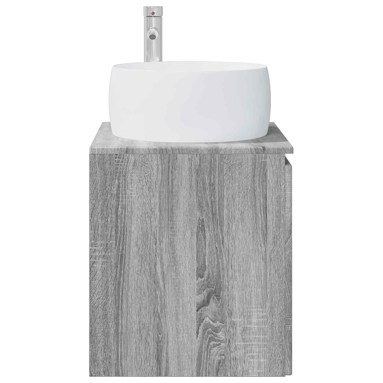 Vanité de lavabo mural Sonoma gris 49,5 x 44,5 x 66 cm