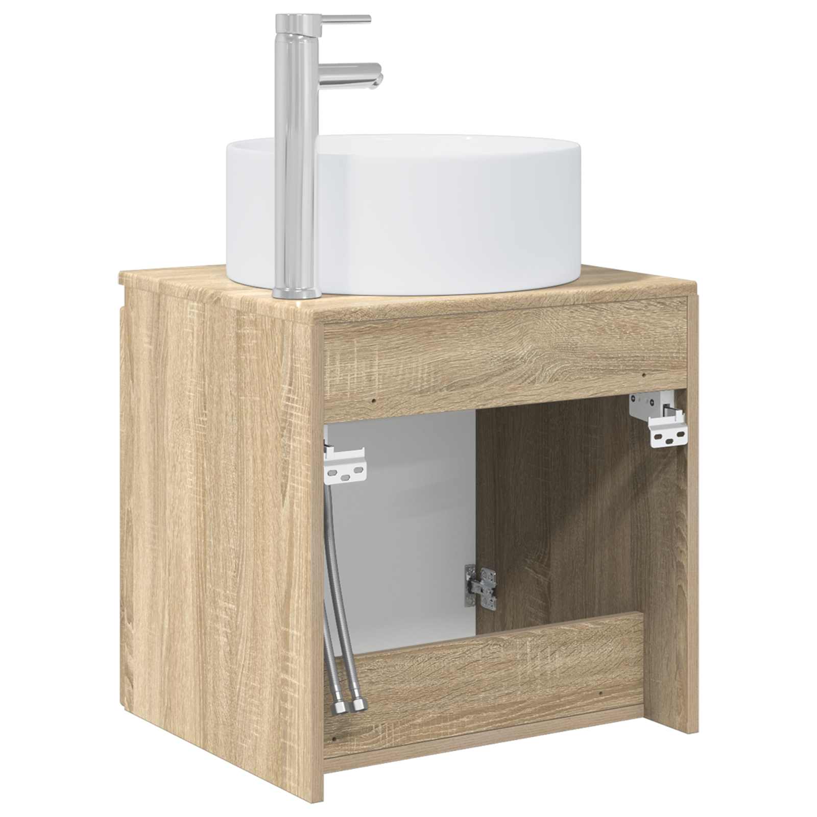 Meuble de lavabo mural Chêne Sonoma 49,5 x 44,5 x 65,5 cm
