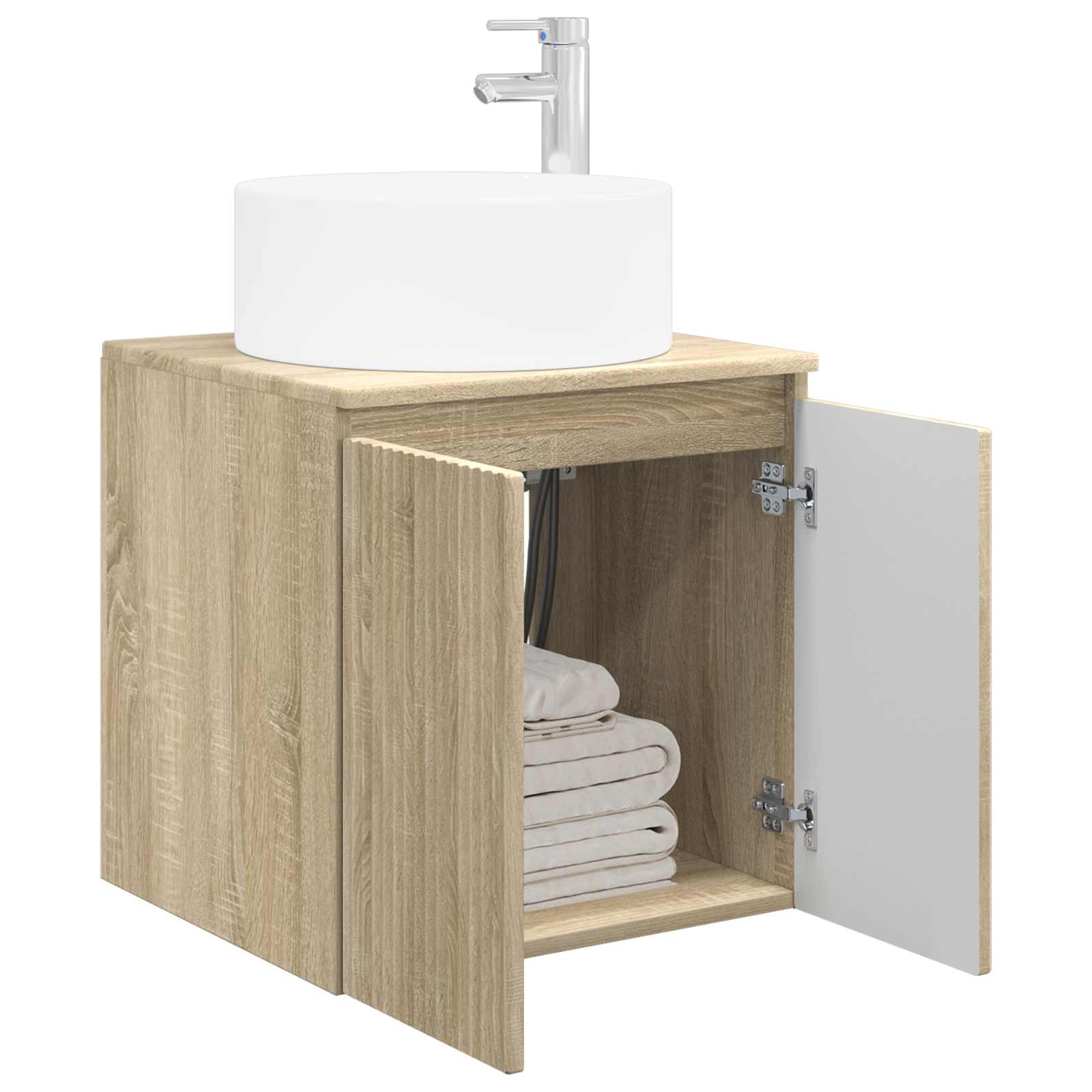 Meuble de lavabo mural Chêne Sonoma 49,5 x 44,5 x 65,5 cm