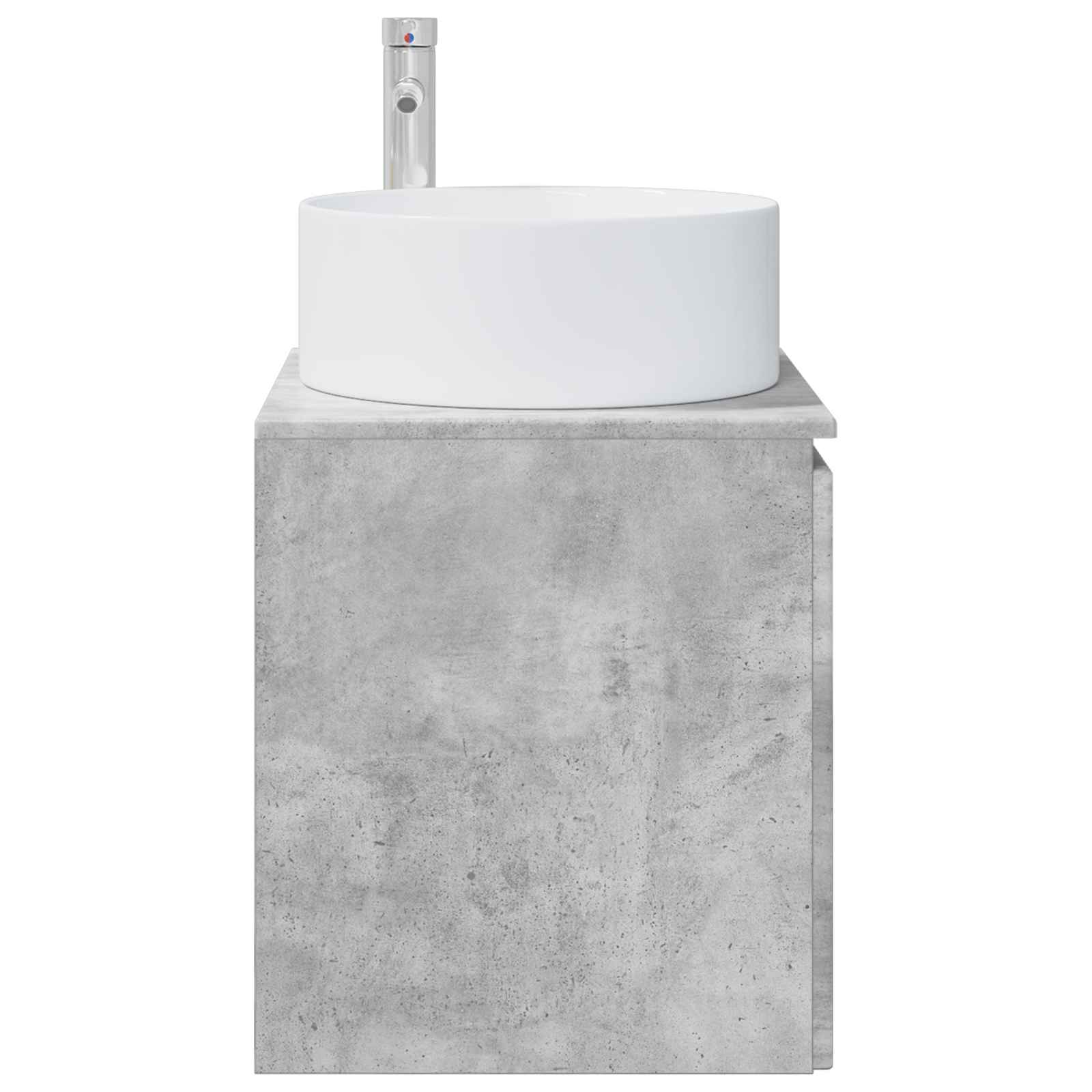 Meuble de lavabo mural Gris béton 49,5 x 44,5 x 65,5 cm