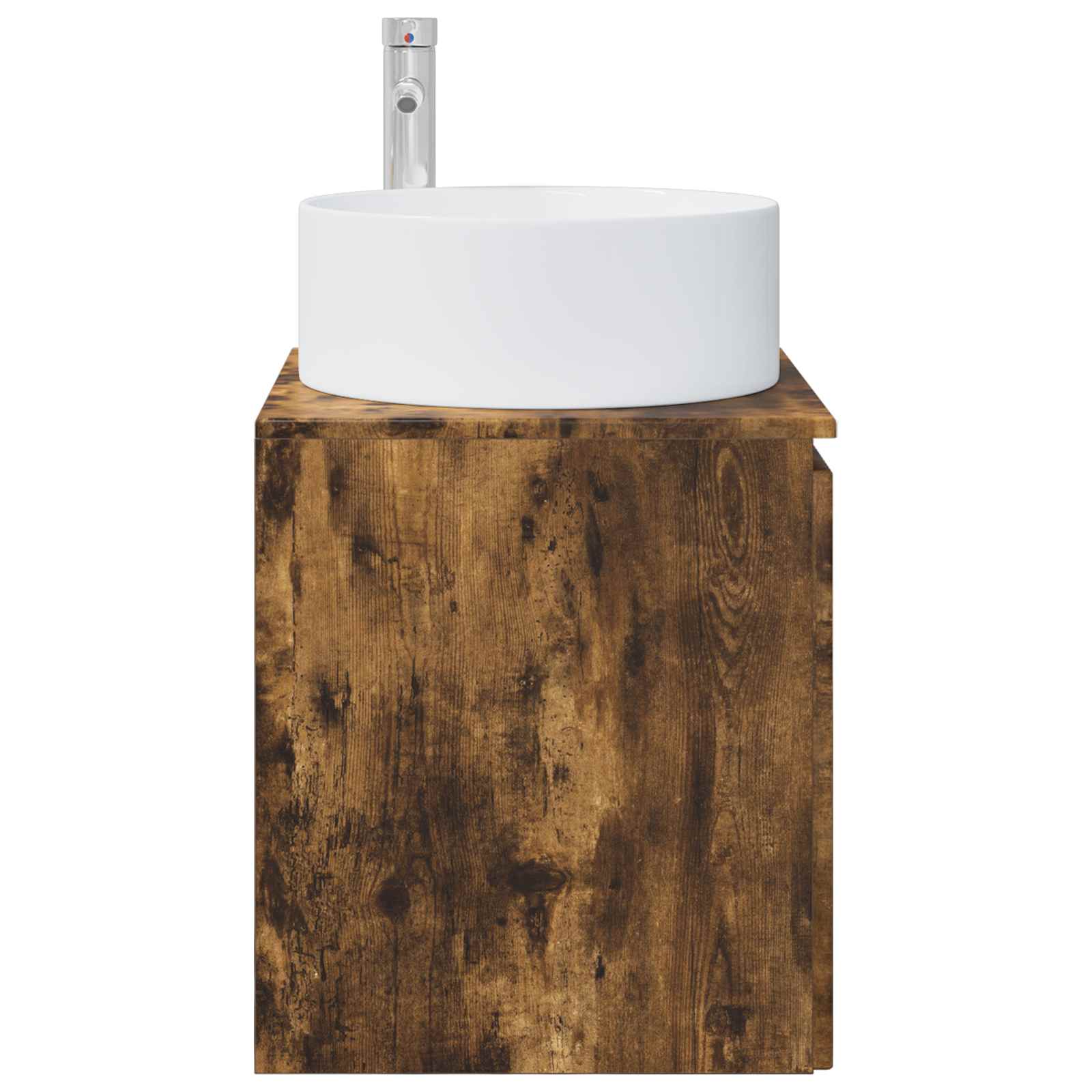 Meuble de lavabo mural Chêne fumé 49,5 x 44,5 x 65,5 cm