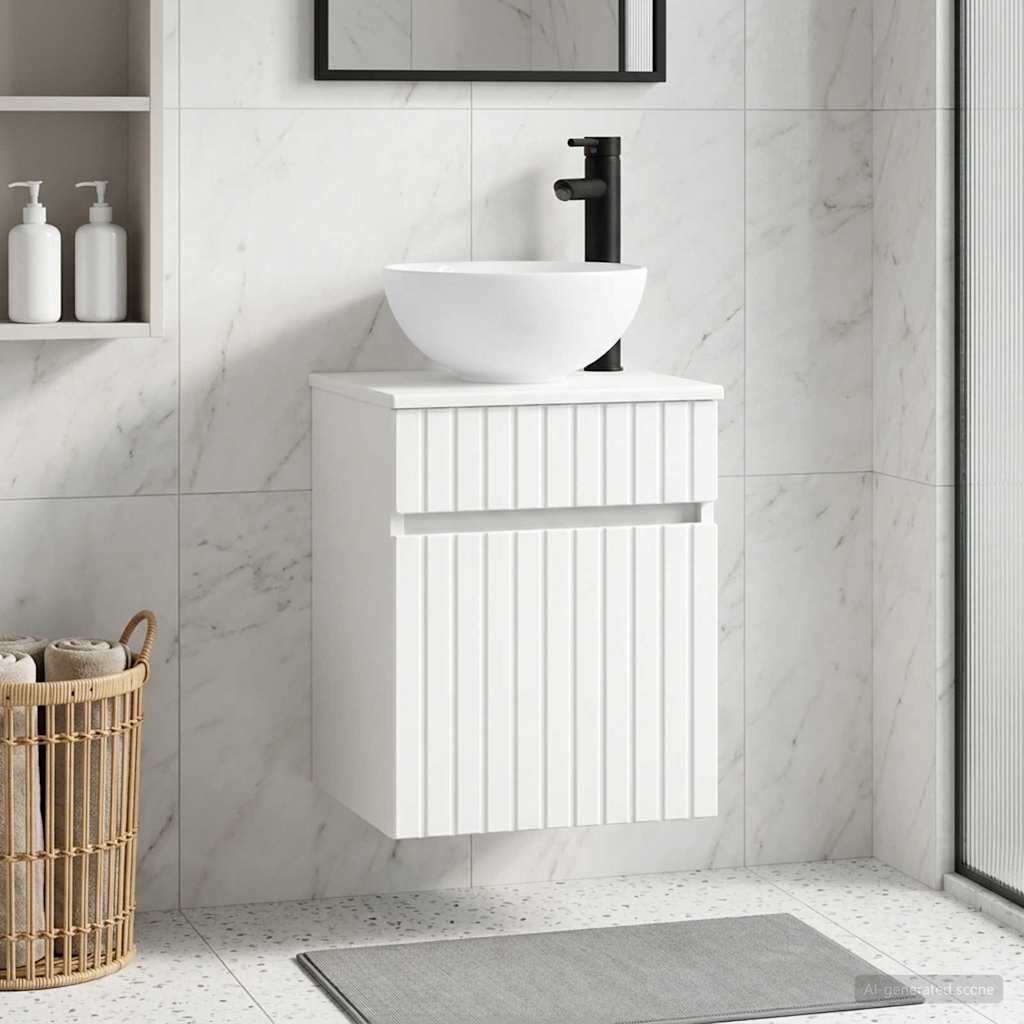 Meuble de lavabo mural Blanc 39 x 41 x 64,5 cm