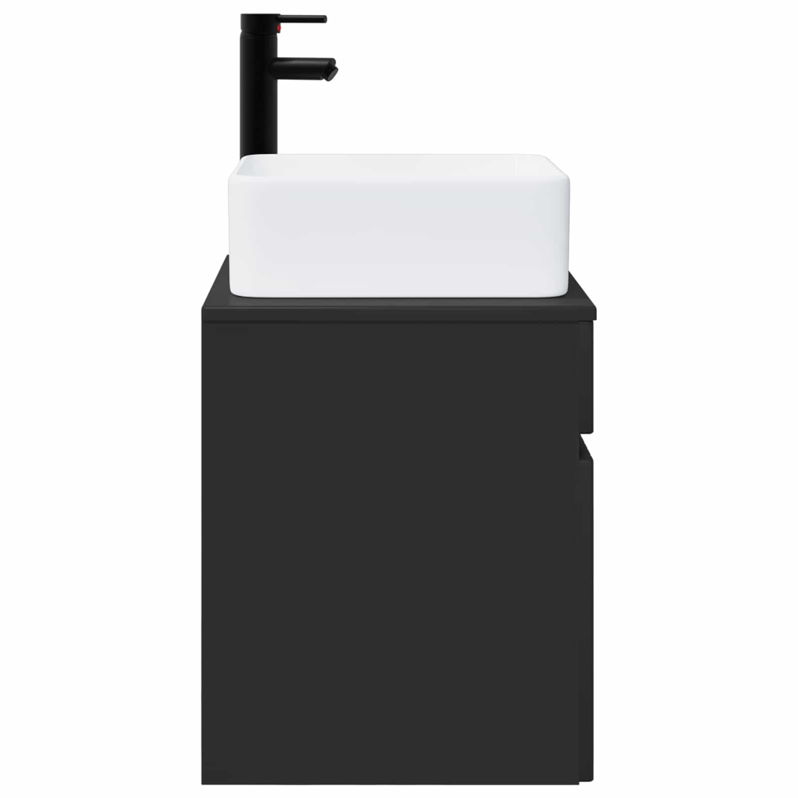 Meuble de lavabo mural Noir 49 x 41 x 63 cm Bois d'ingénierie