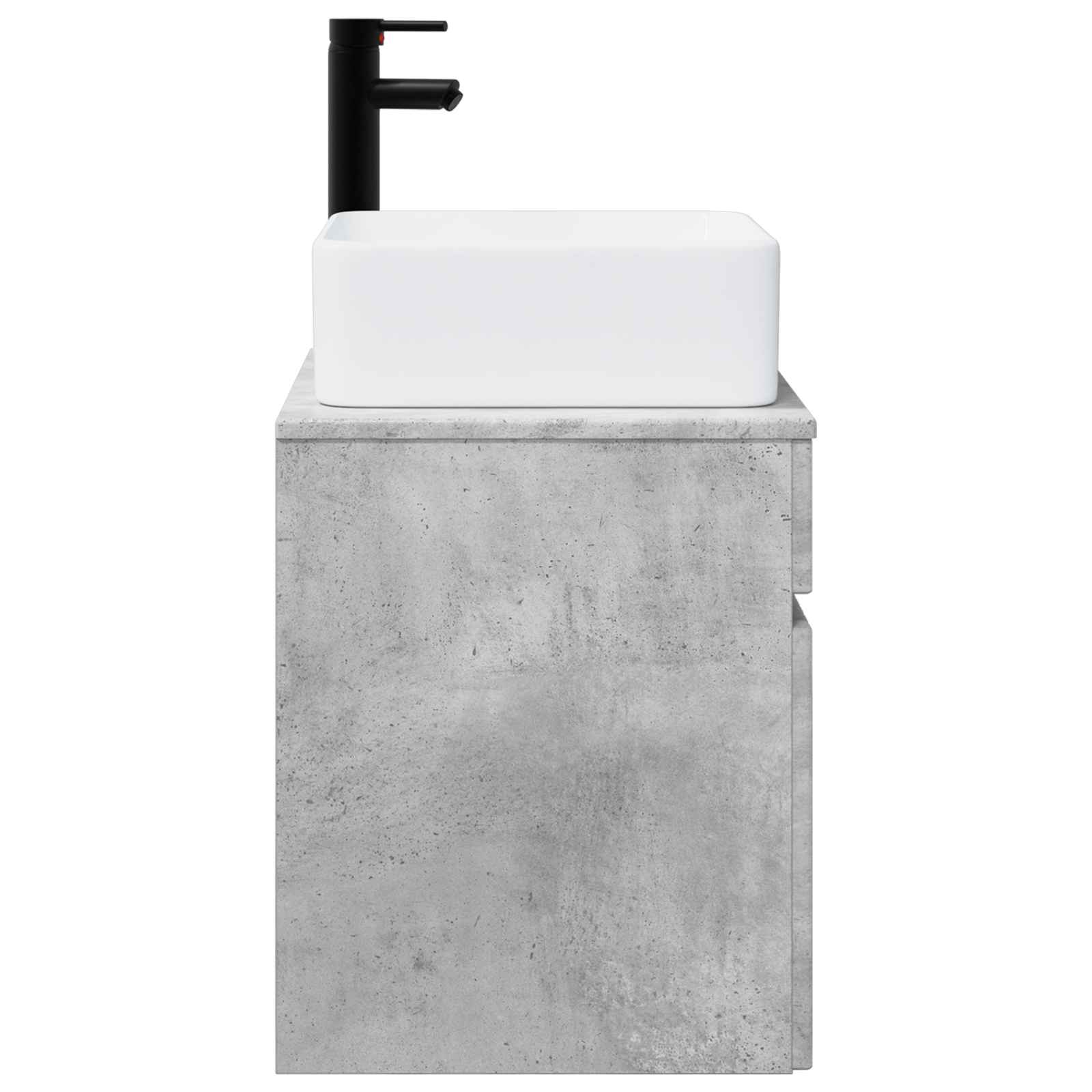 Meuble de lavabo mural Gris béton 49 x 41 x 63 cm