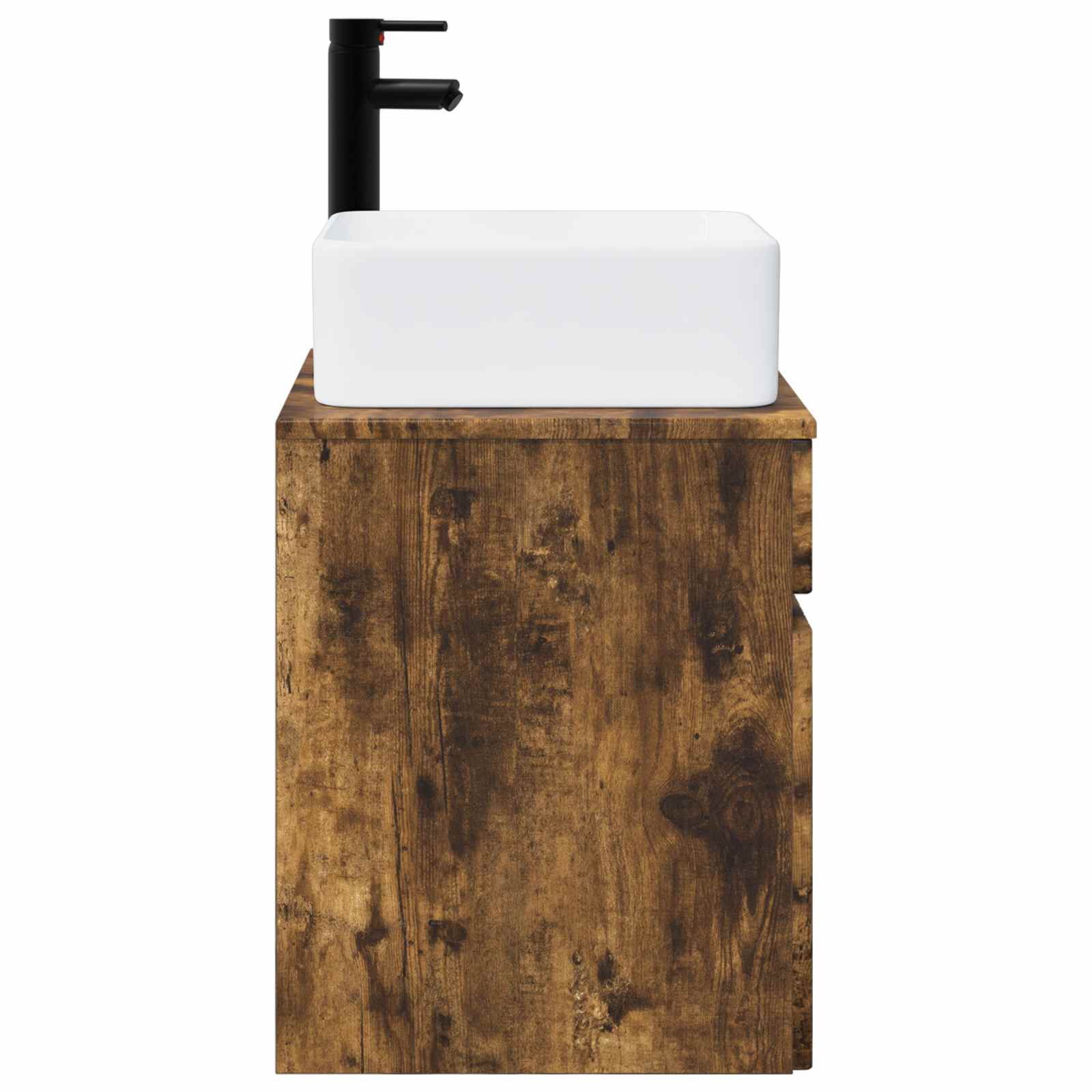 Meuble de lavabo mural Chêne fumé 49 x 41 x 63 cm
