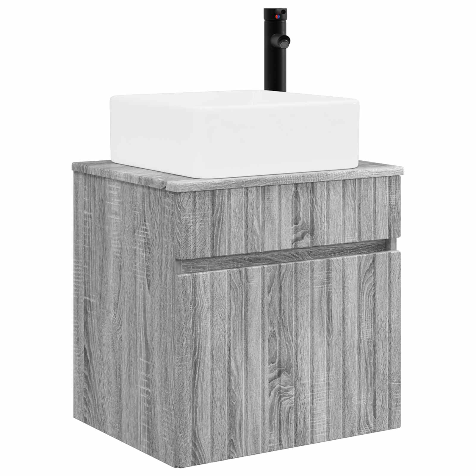 Meuble de lavabo mural Sonoma gris 49 x 41 x 63 cm