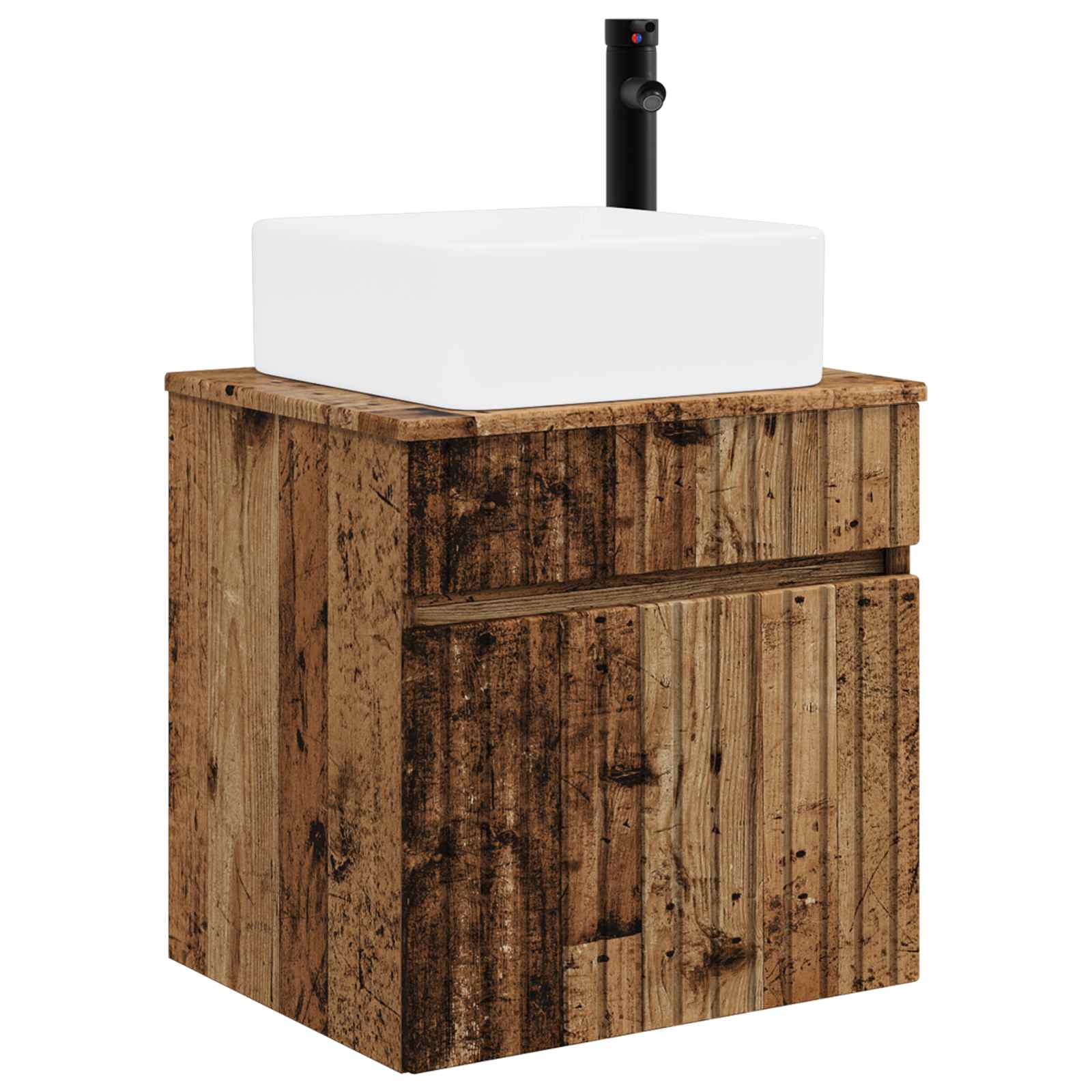 Meuble de lavabo mural Bois ancien 49 x 41 x 63 cm
