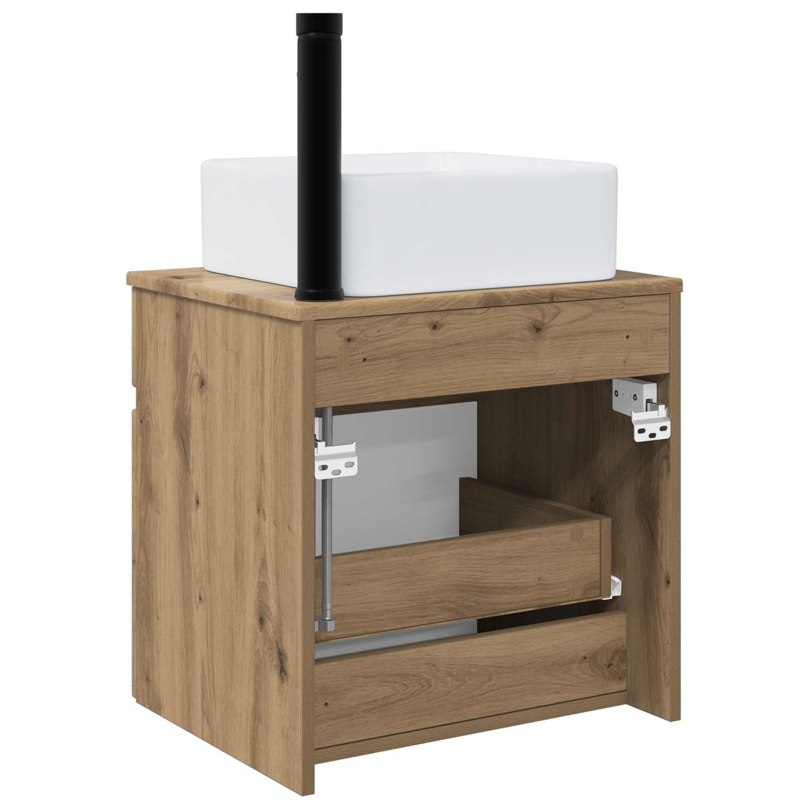 Meuble de lavabo mural Chêne artisanal 49 x 41 x 63 cm