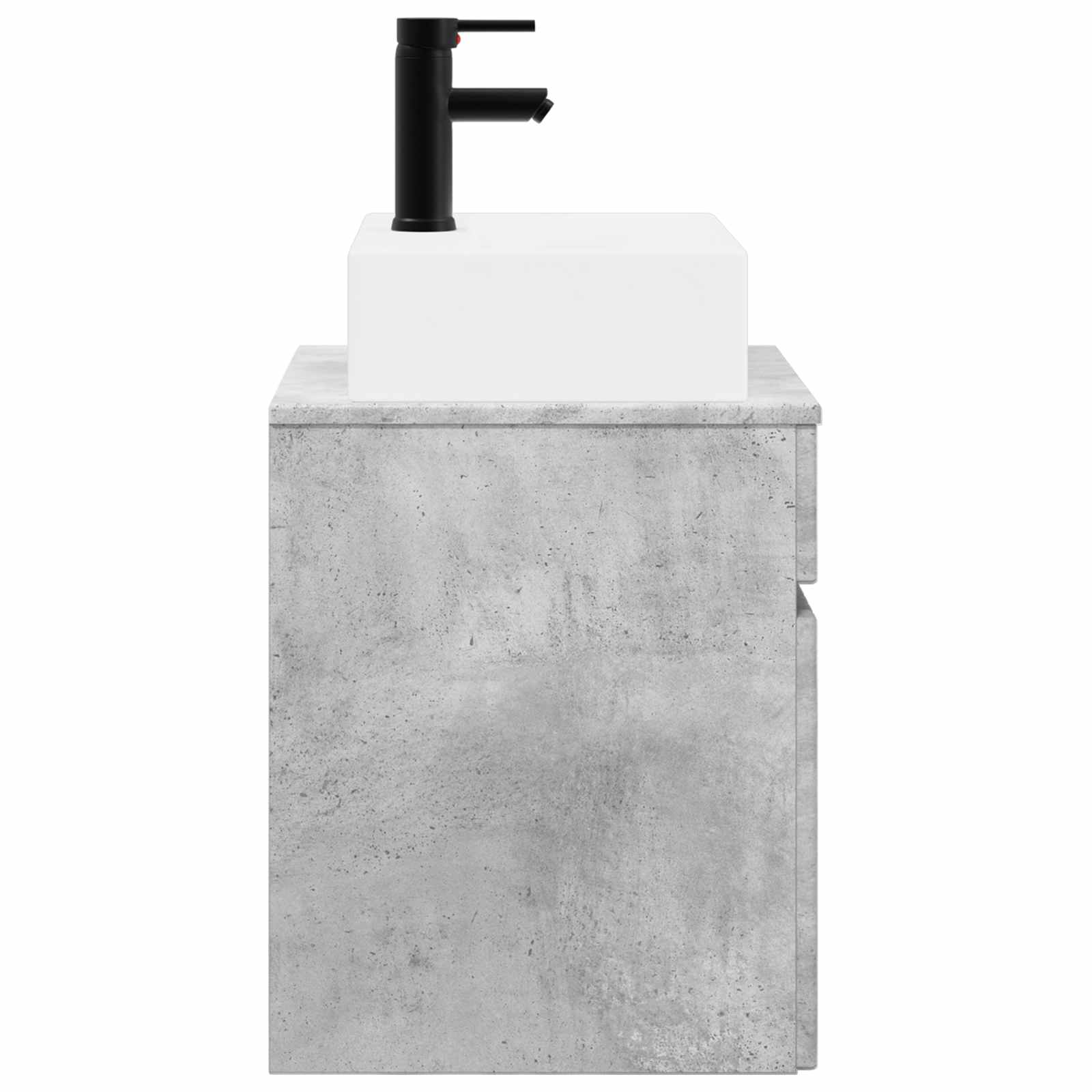 Meuble-sèche avec évier mural Gris béton 39 x 41 x 62,5 cm