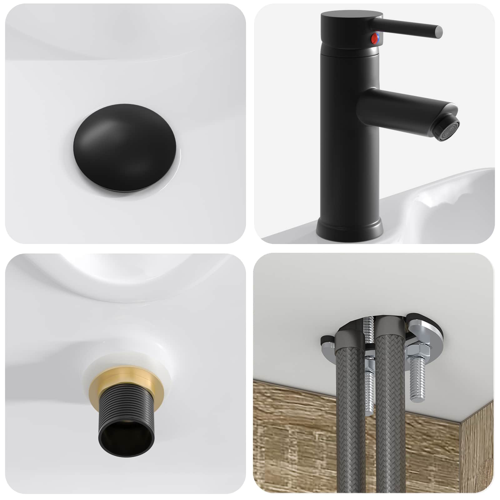 Meuble de lavabo mural Chêne Sonoma 49 x 41 x 63 cm