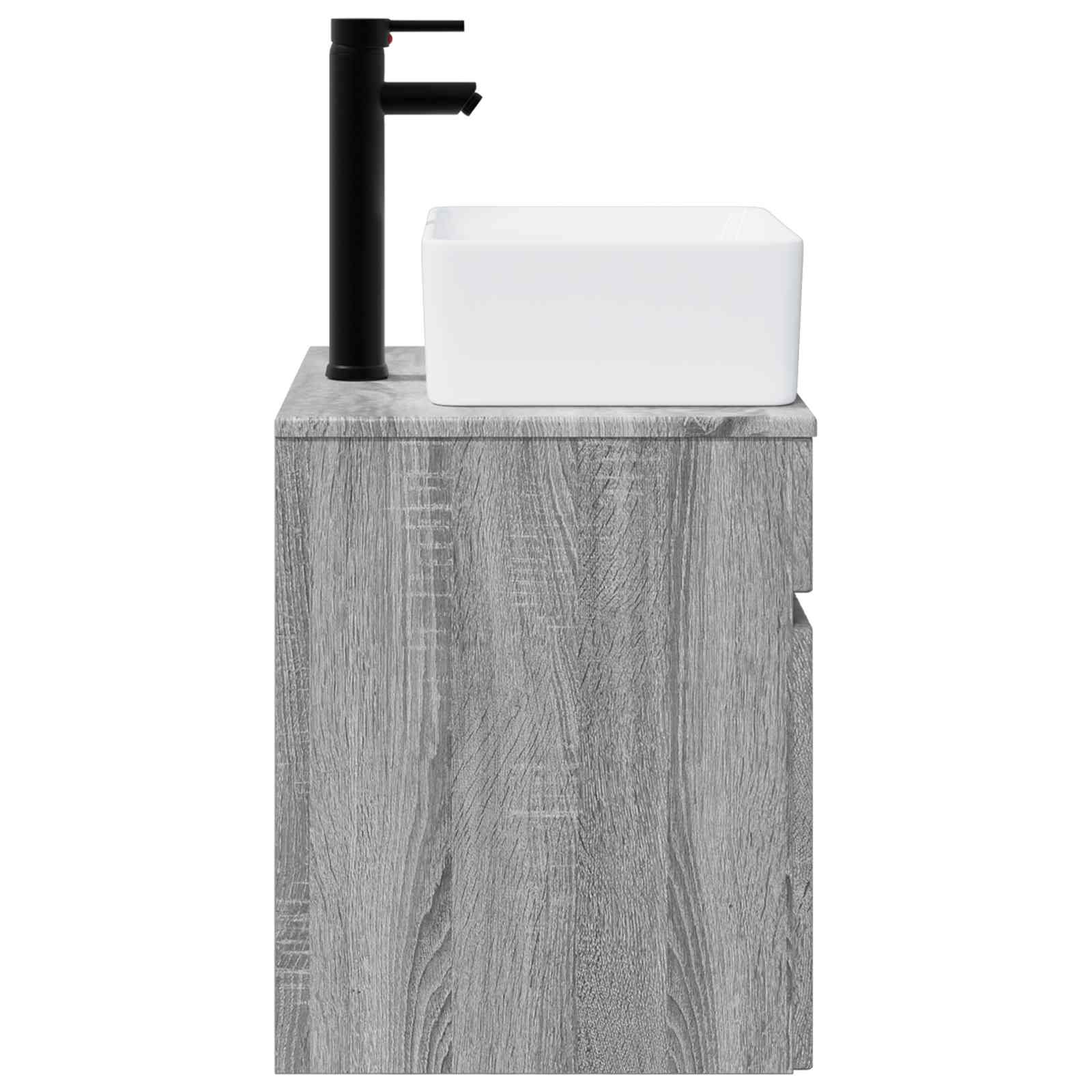 Meuble de lavabo mural Sonoma gris 49 x 41 x 63 cm