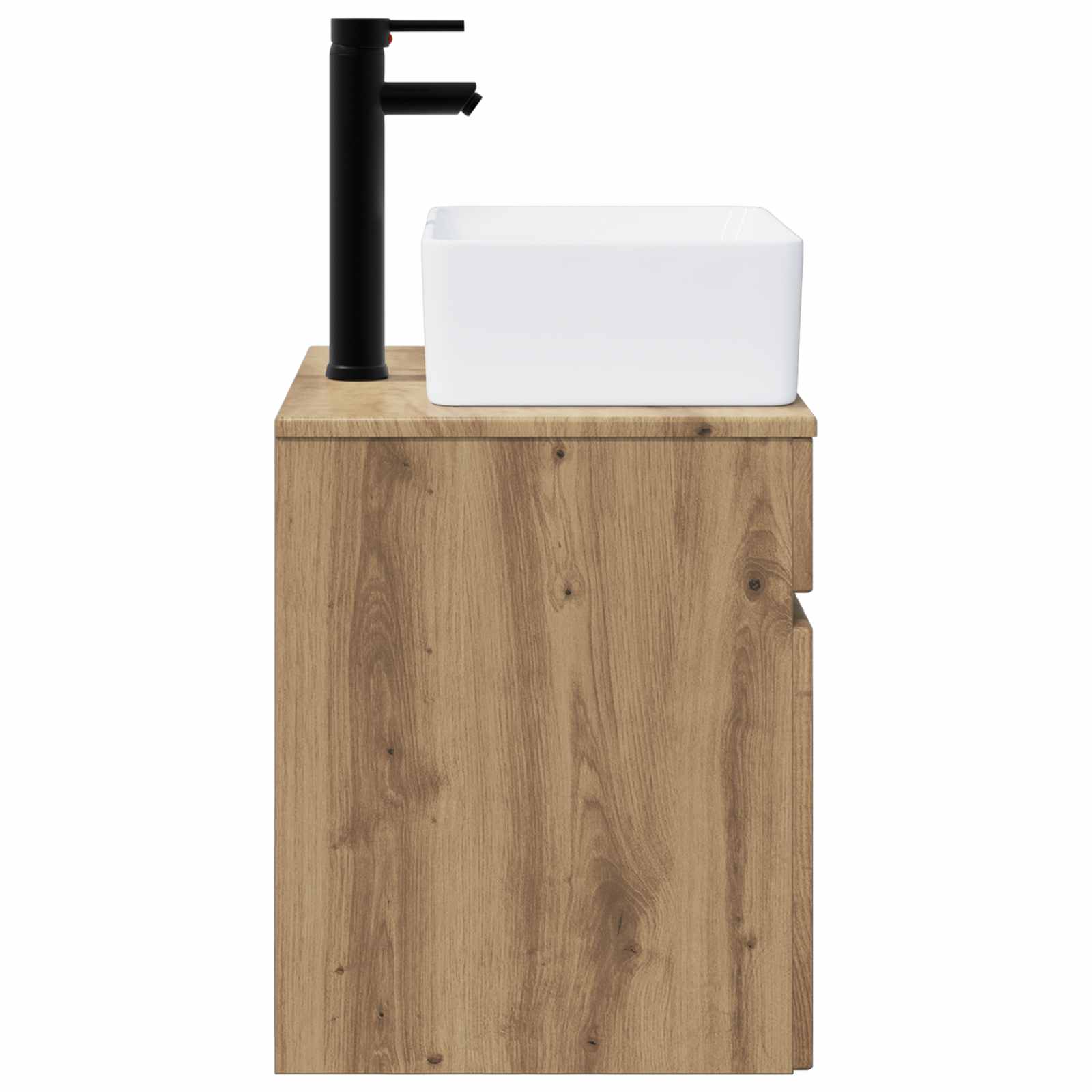 Meuble de lavabo mural Chêne artisanal 49 x 41 x 63 cm