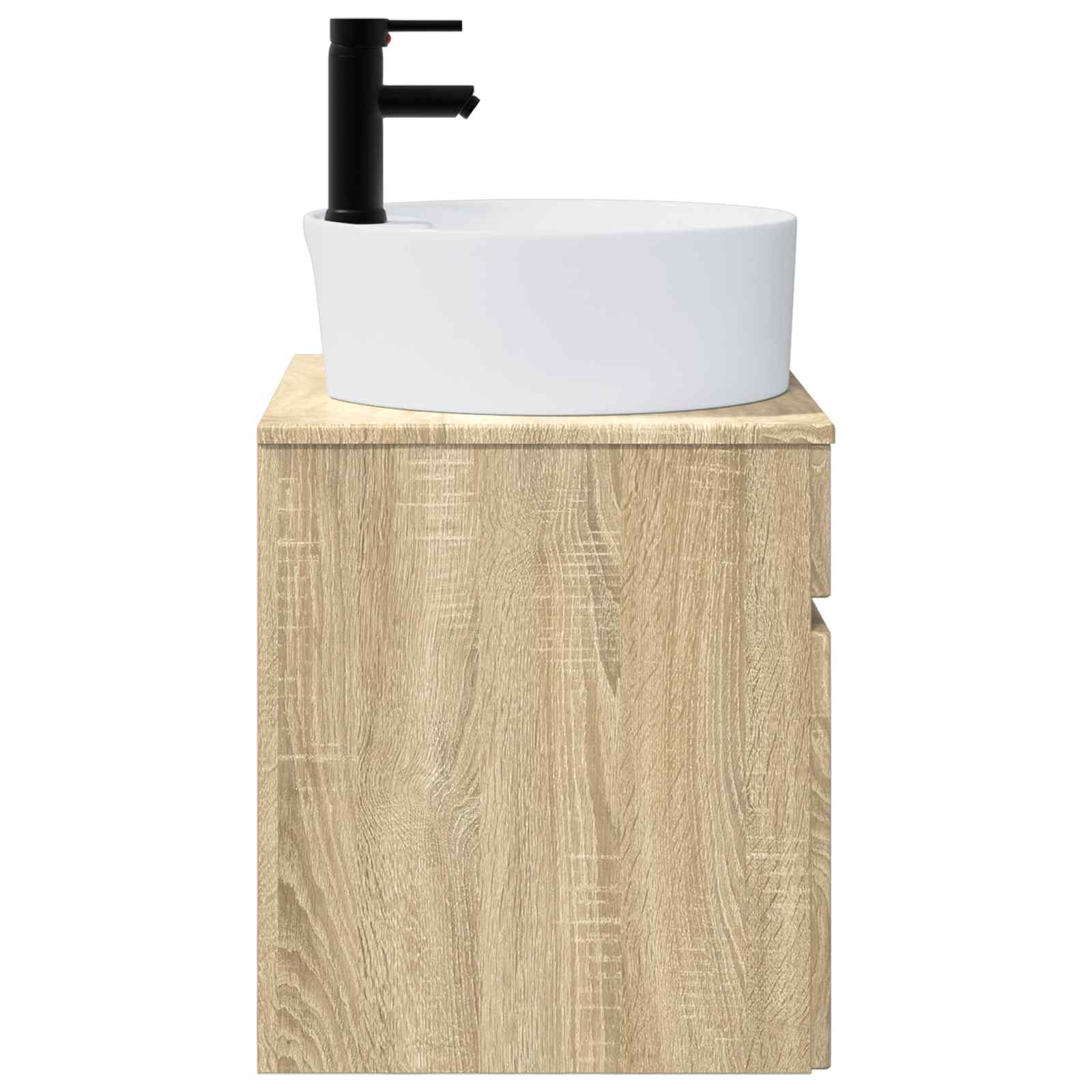 Meuble de lavabo mural Chêne Sonoma 49 x 44,5 x 65 cm