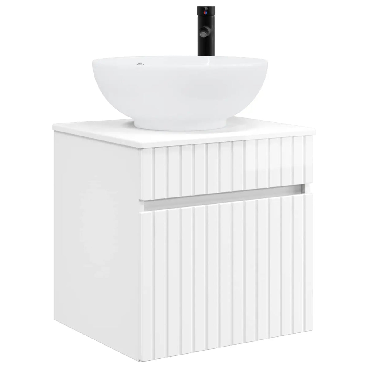 Meuble de lavabo mural Blanc brillant 49 x 44,5 x 66,5 cm - XIOS
