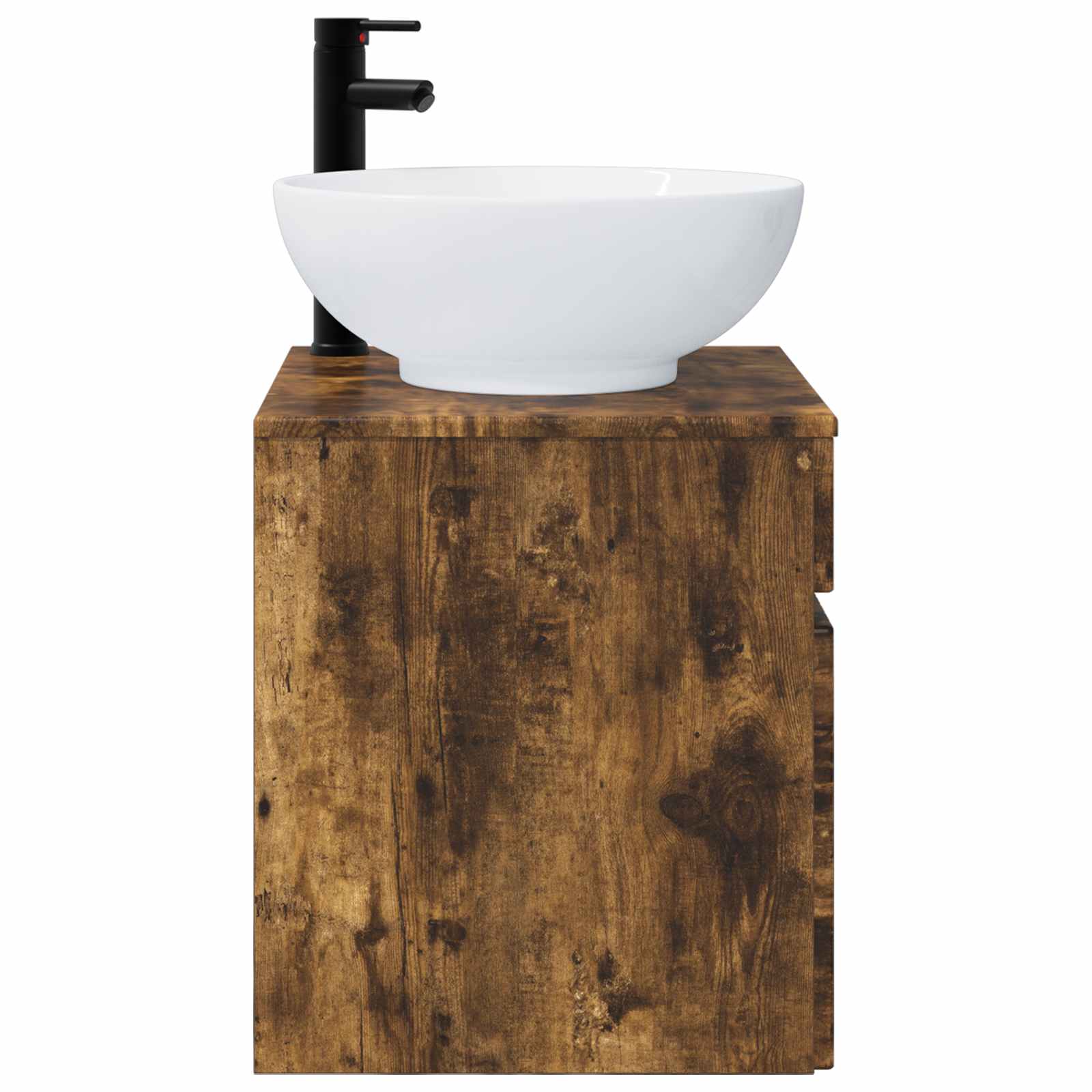 Meuble de lavabo mural Chêne fumé 49 x 44,5 x 66,5 cm