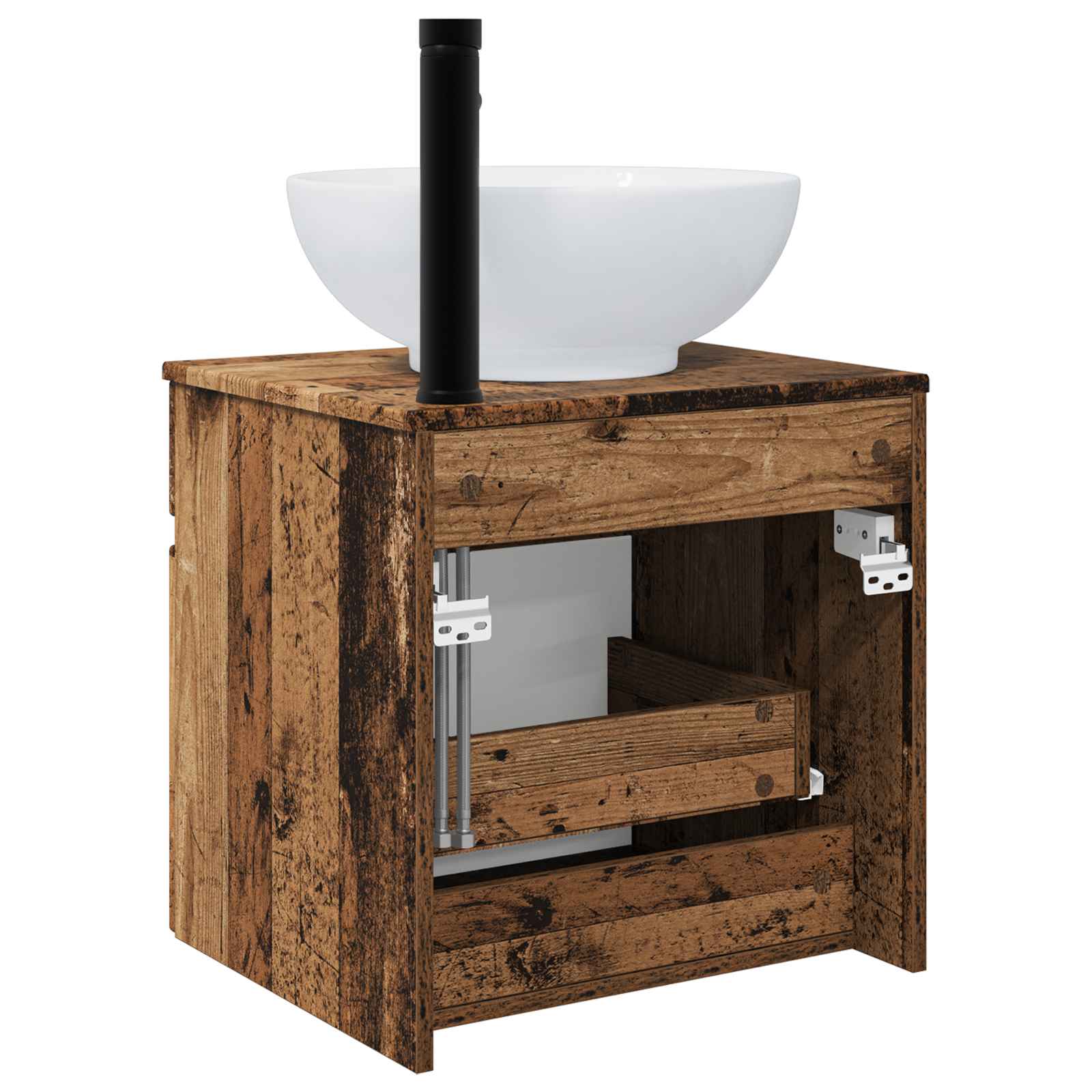 Meuble de lavabo mural Bois ancien 49 x 44,5 x 66,5 cm