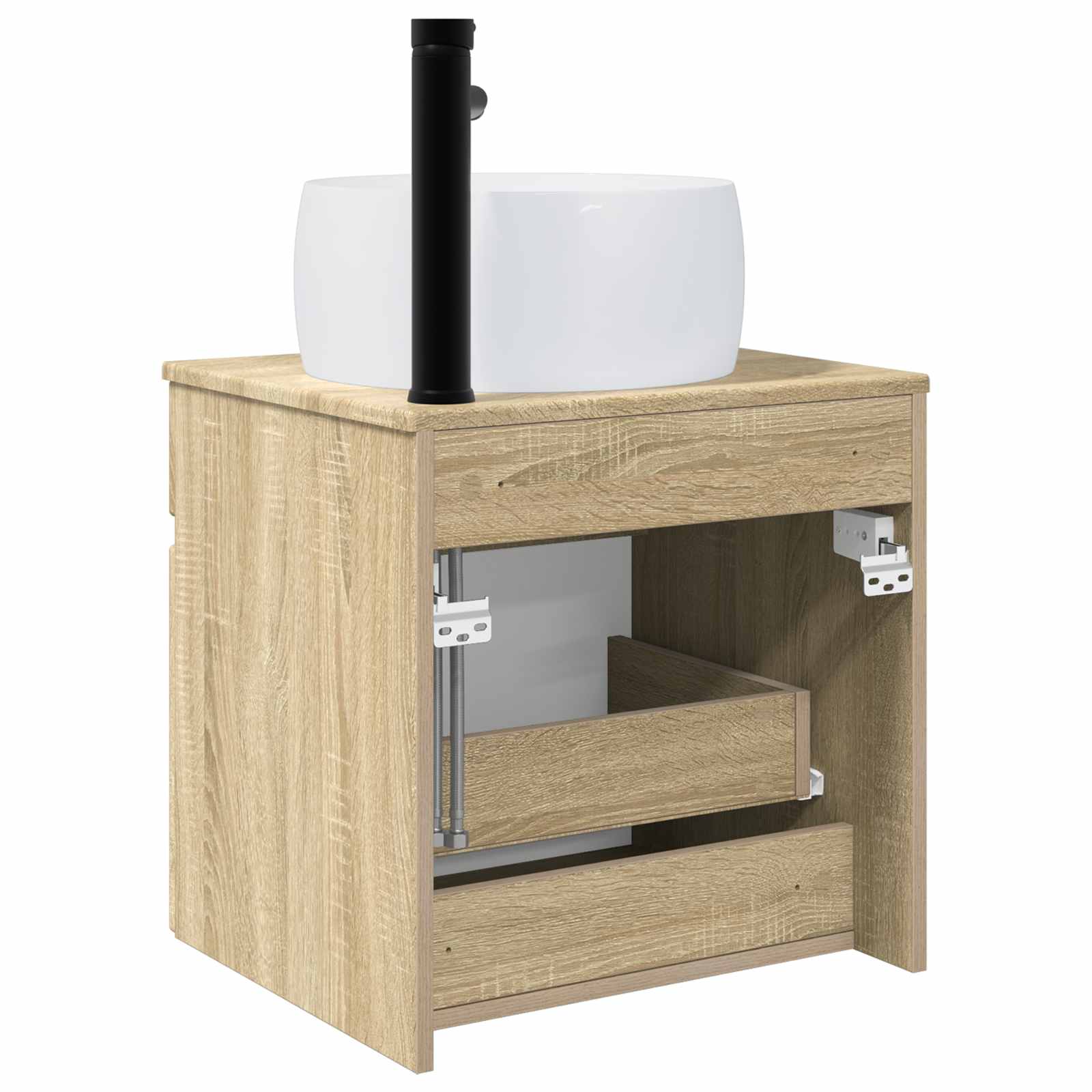Meuble de lavabo mural Chêne Sonoma 49 x 44,5 x 66 cm