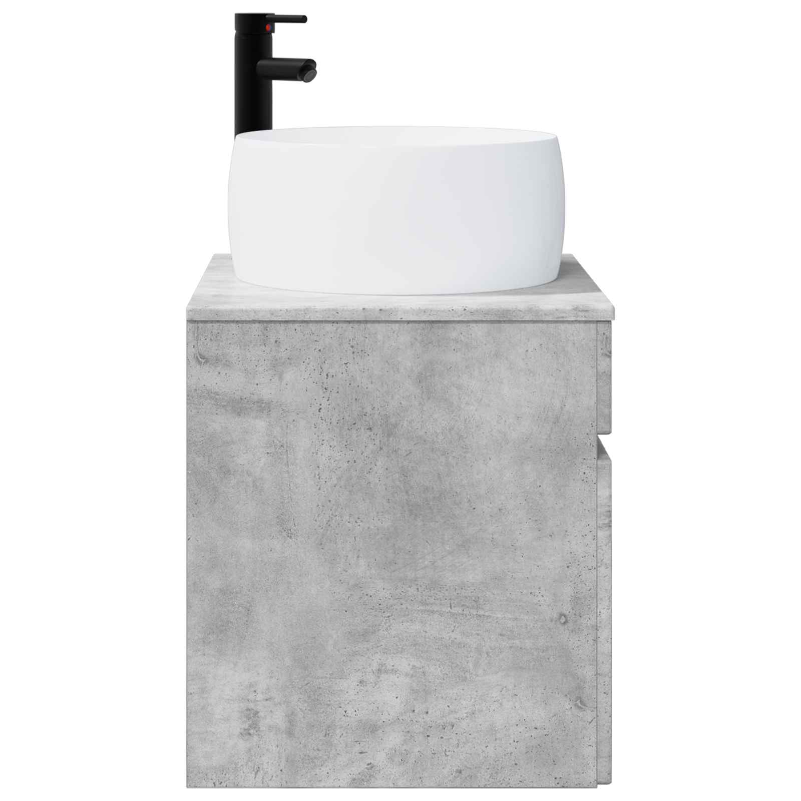 Meuble de lavabo mural Gris béton 49 x 44,5 x 66 cm