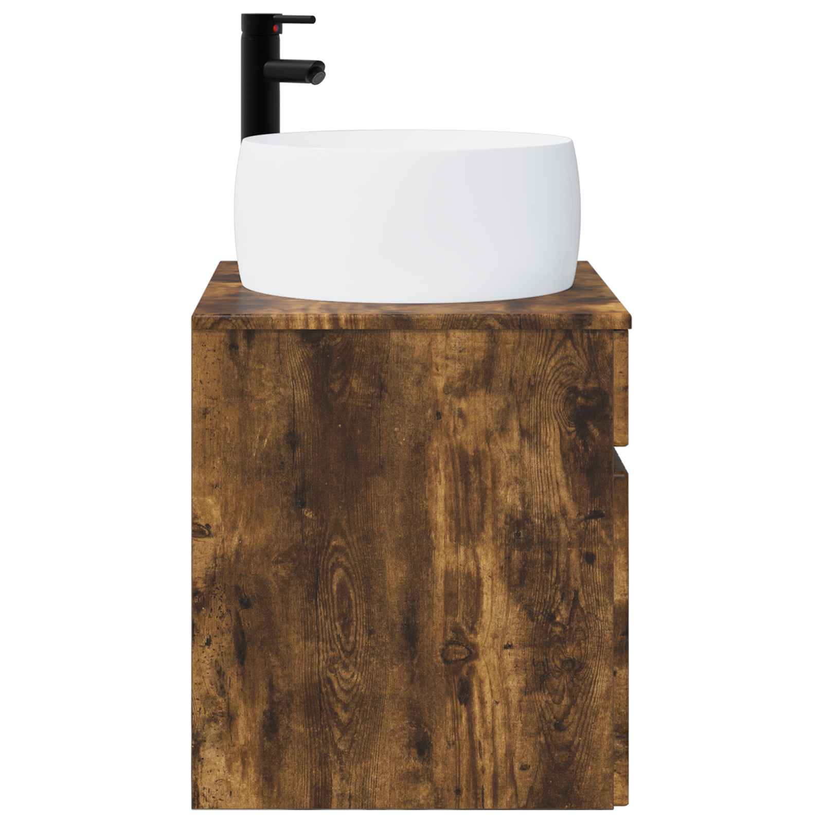 Meuble de lavabo mural Chêne fumé 49 x 44,5 x 66 cm