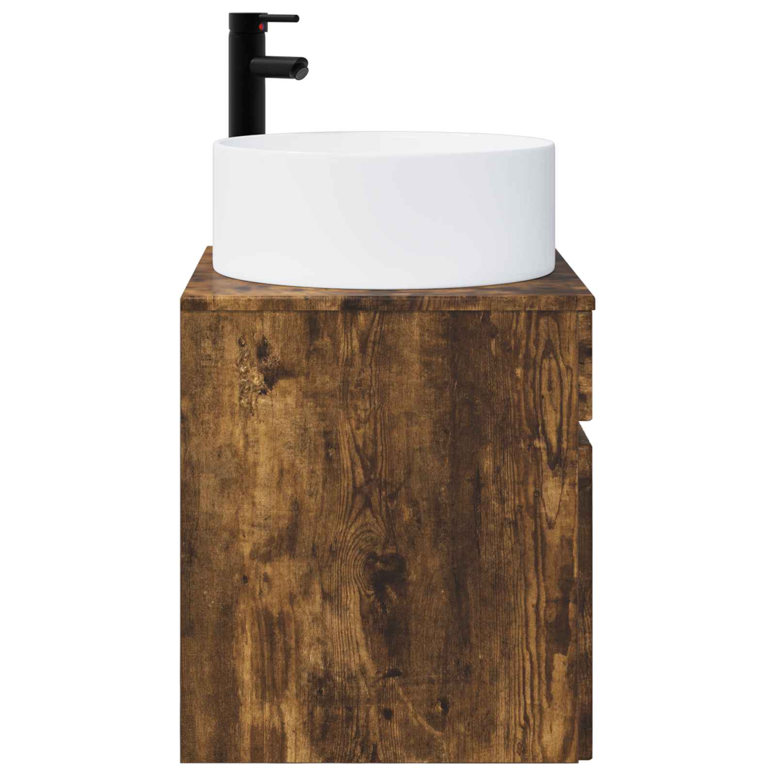 Meuble de lavabo mural Chêne fumé 49 x 44,5 x 65,5 cm