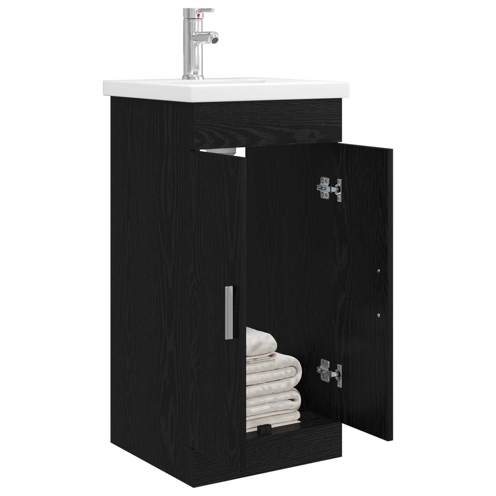 Meuble de salle de bain avec évier Chêne noir 42 x 40 x 84,5 cm