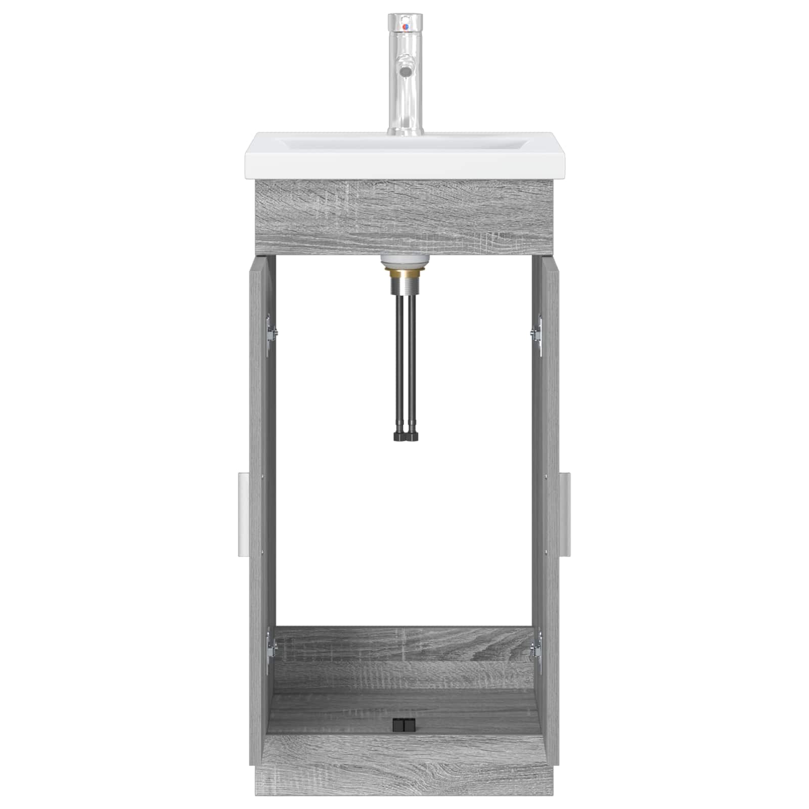 Meuble de salle de bain avec évier Sonoma gris