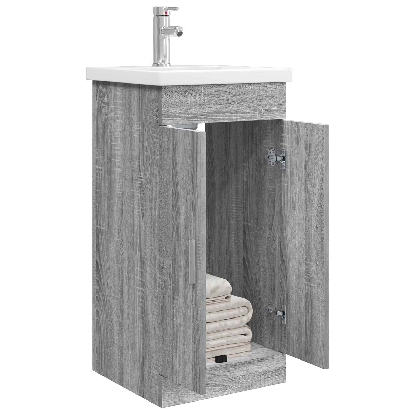 Meuble de salle de bain avec évier Sonoma gris