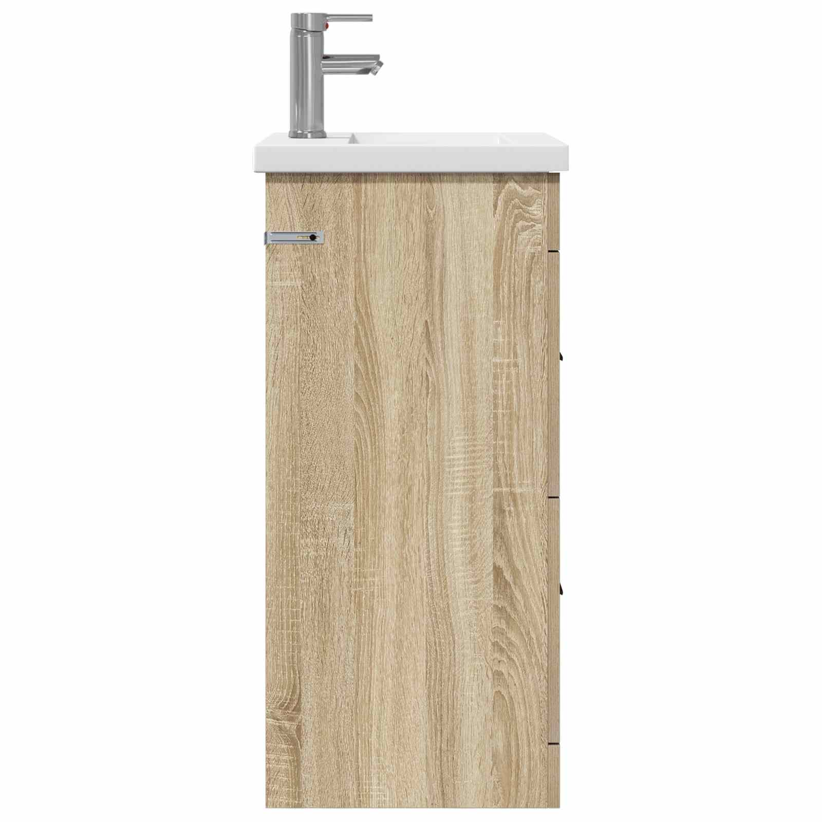 Meuble de salle de bain avec évier Chêne Sonoma