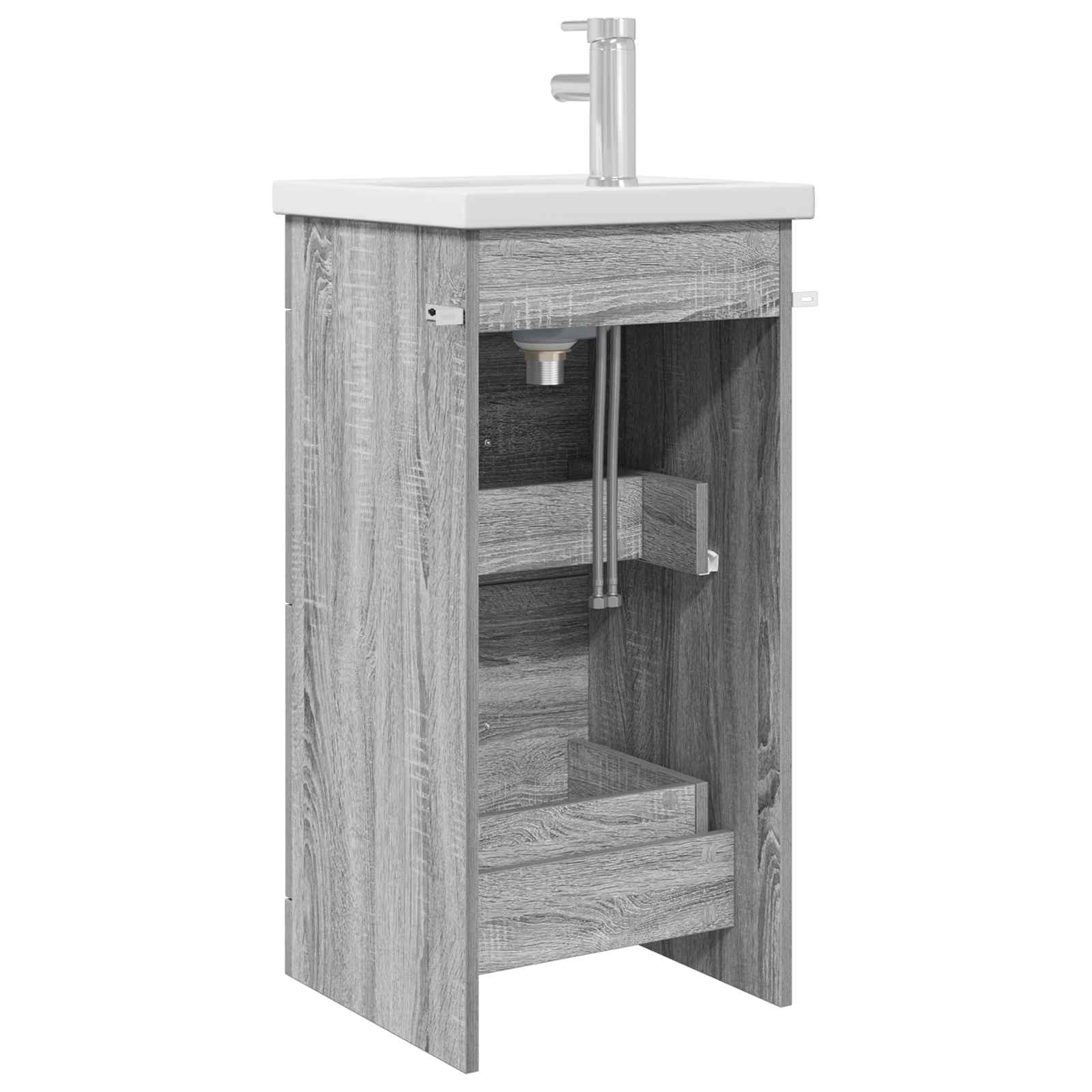 Meuble de salle de bain avec évier Sonoma gris