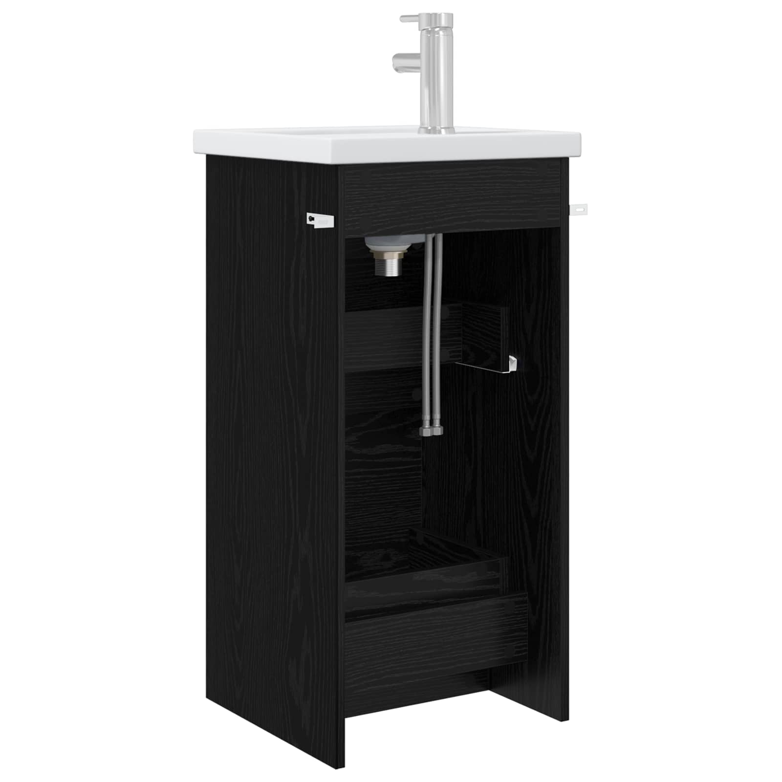 Meuble de salle de bain avec évier Chêne noir 42 x 40 x 84,5 cm