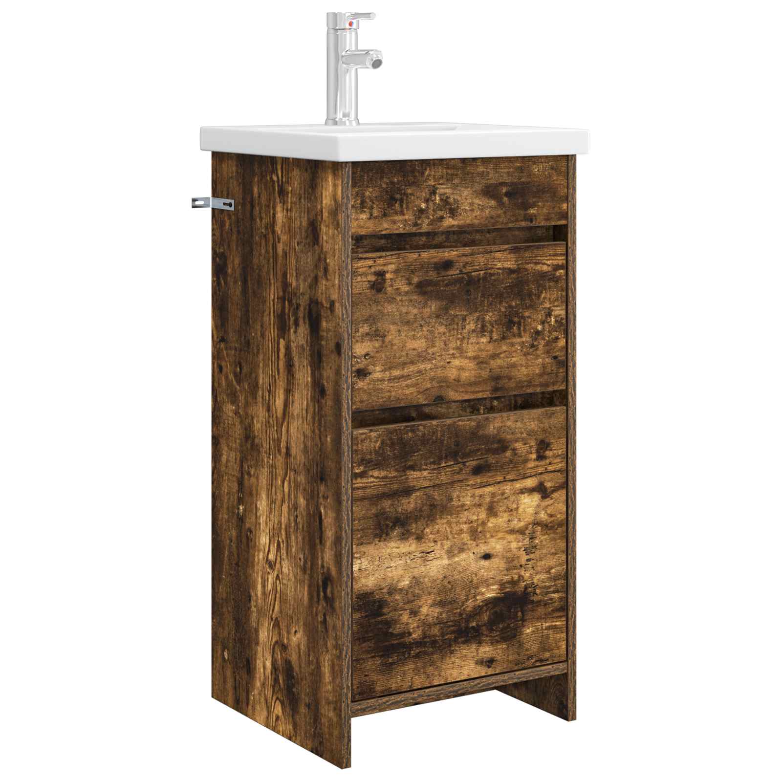 Meuble de salle de bain avec évier Chêne fumé 42 x 40 x 84,5 cm