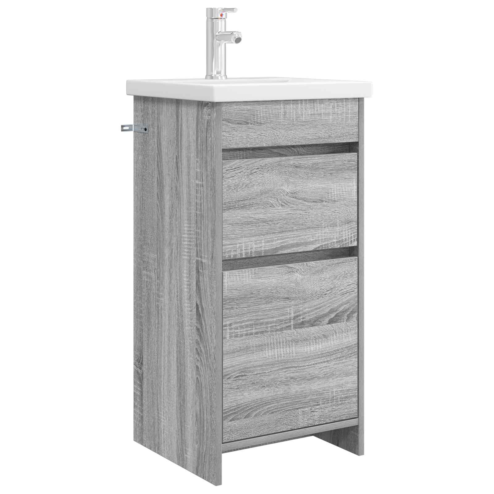 Meuble de salle de bain avec évier Sonoma gris
