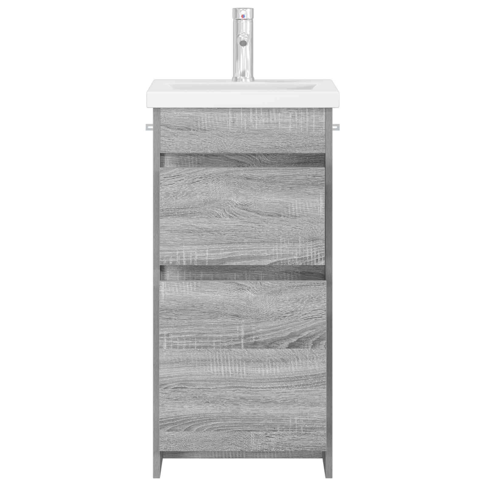 Meuble de salle de bain avec évier Sonoma gris