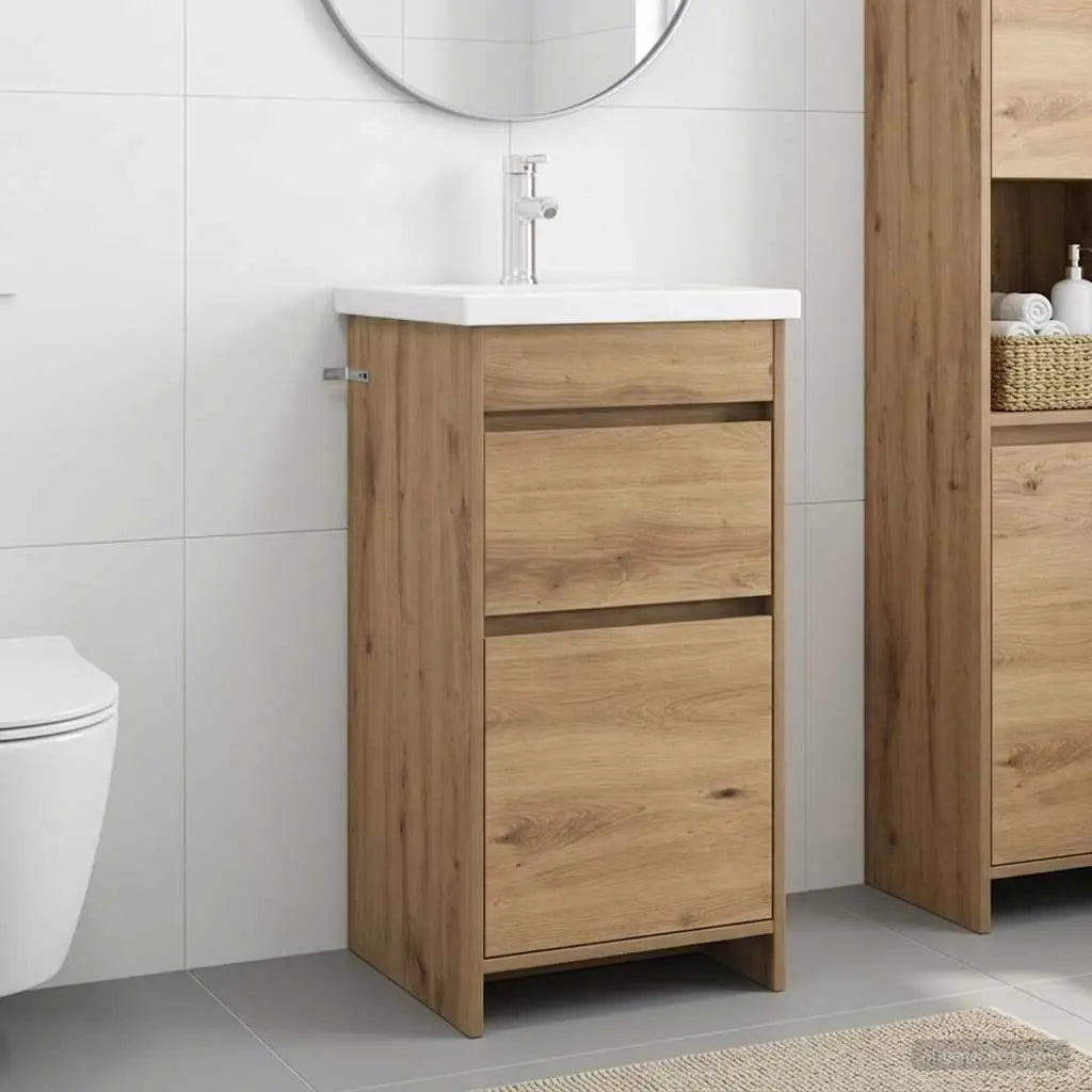 Meuble de salle de bain avec évier Chêne artisanal - XIOS