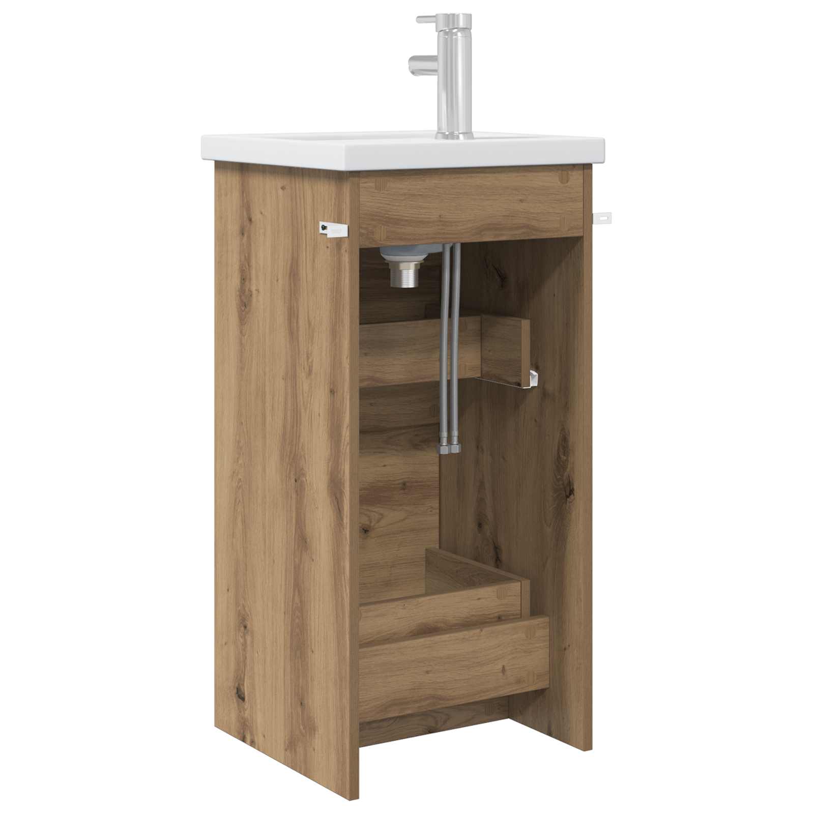 Meuble de salle de bain avec évier Chêne artisanal