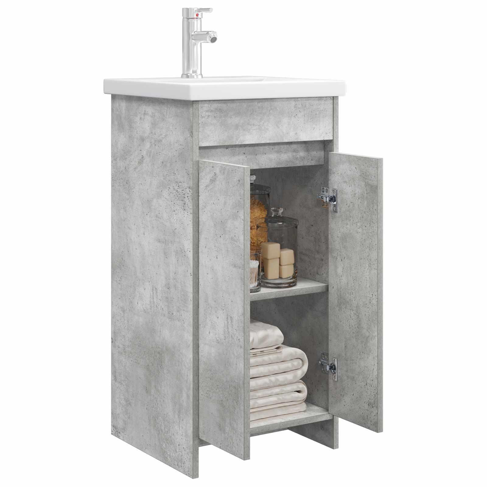 Meuble de salle de bain avec évier Gris béton 42 x 40 x 84,5 cm