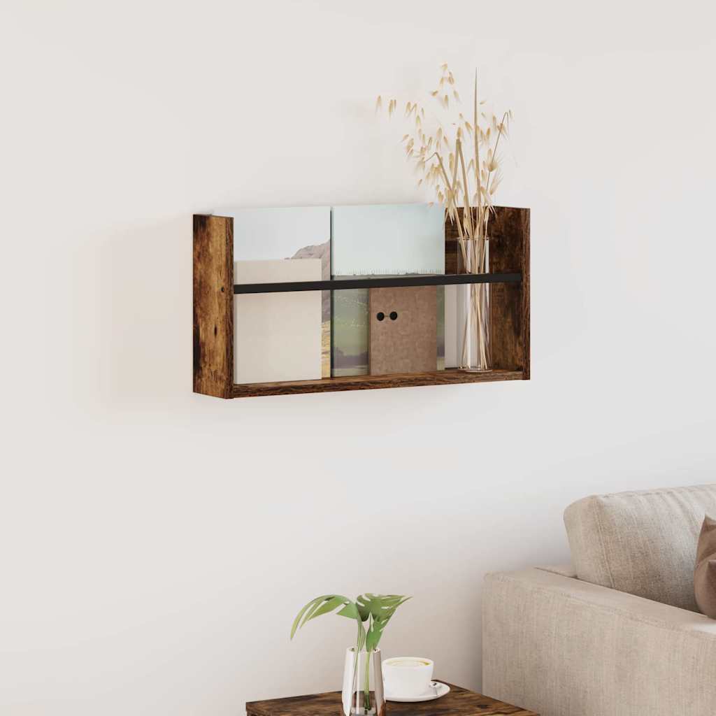 Étagère à magazines avec étagère Chêne fumé 60 x 12 x 30 cm - XIOS